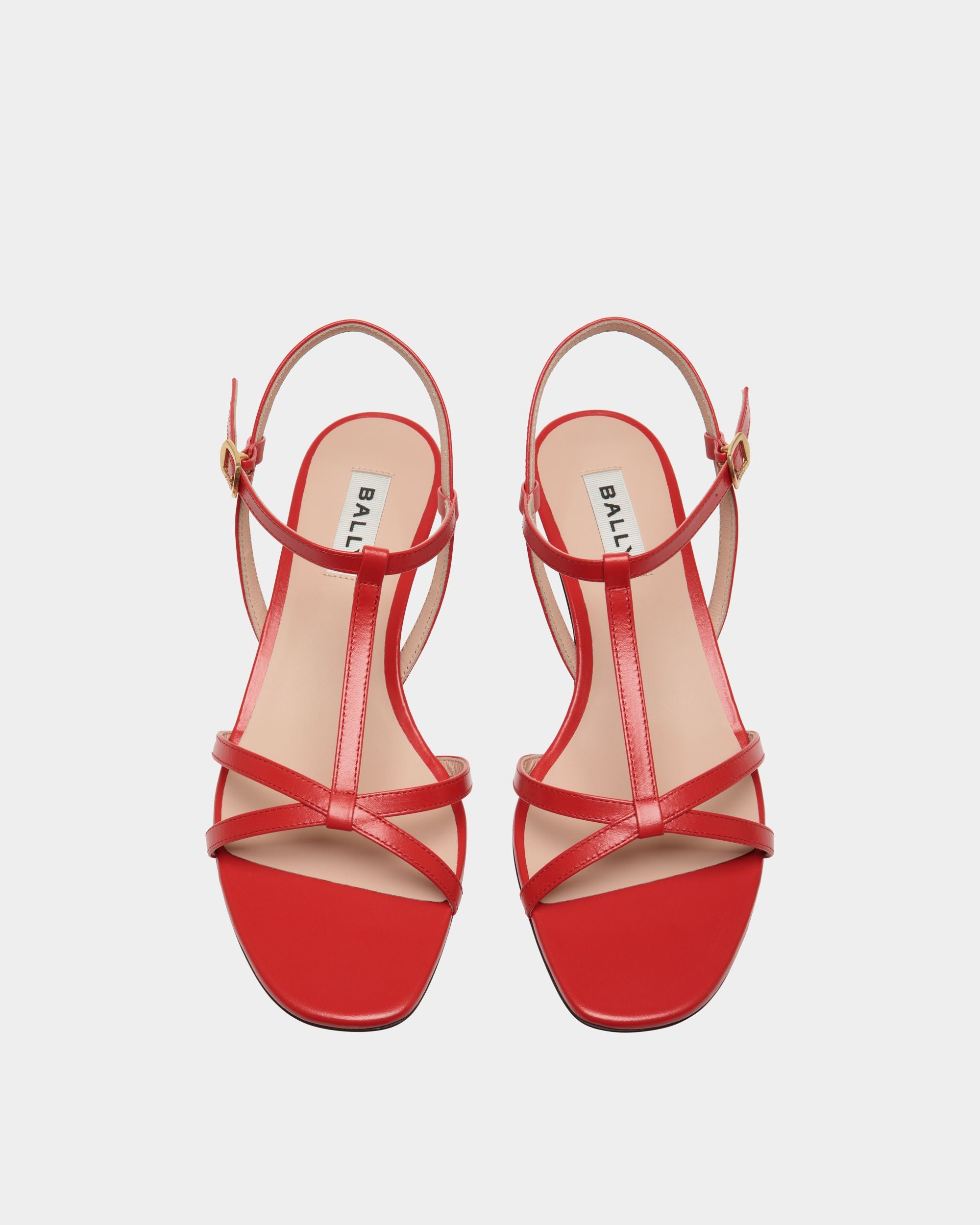 Sylt Sandal In Red Leather - Damen - Bally - 04