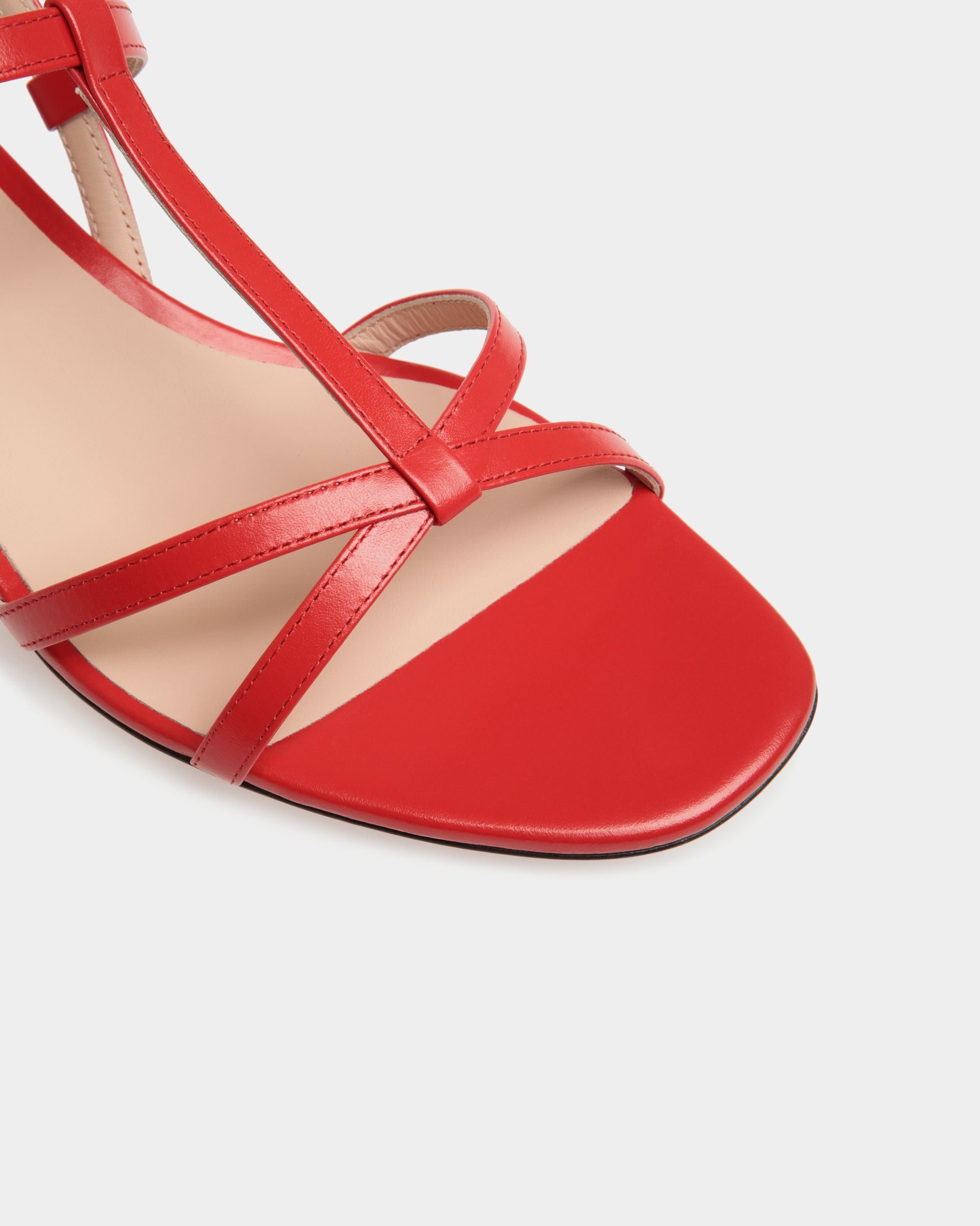 Sylt Sandal In Red Leather - Damen - Bally - 05