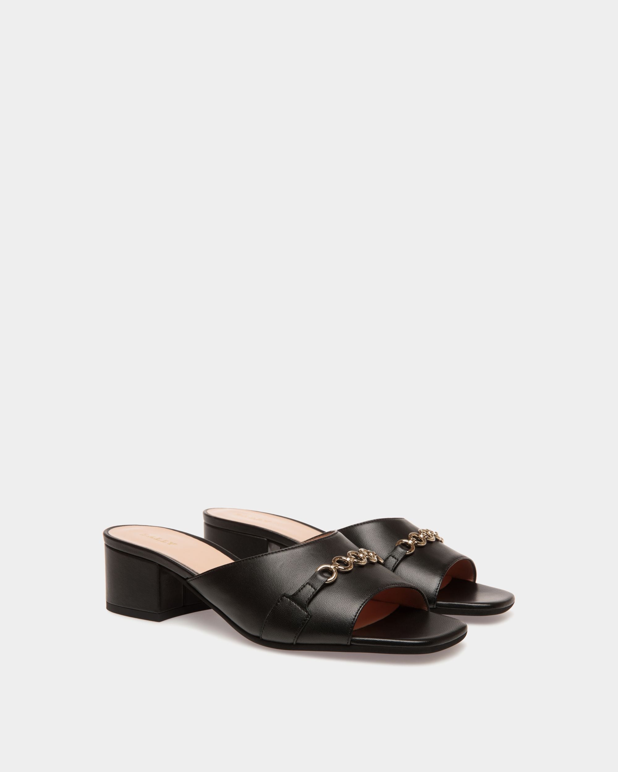 Sandals In Black Leather - Damen - Bally - 02
