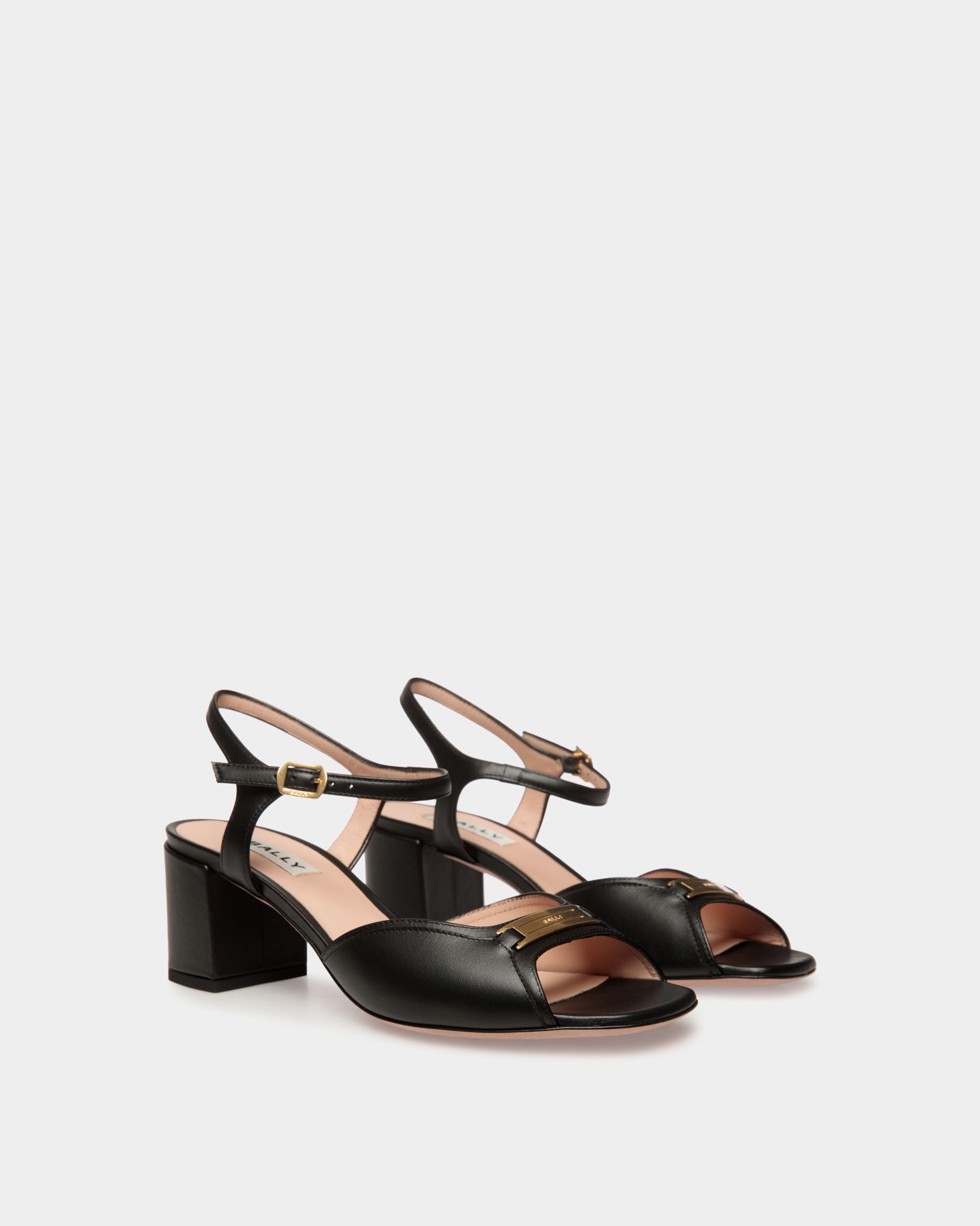 Sandale Deco En Cuir Noir - Femme - Bally - 03