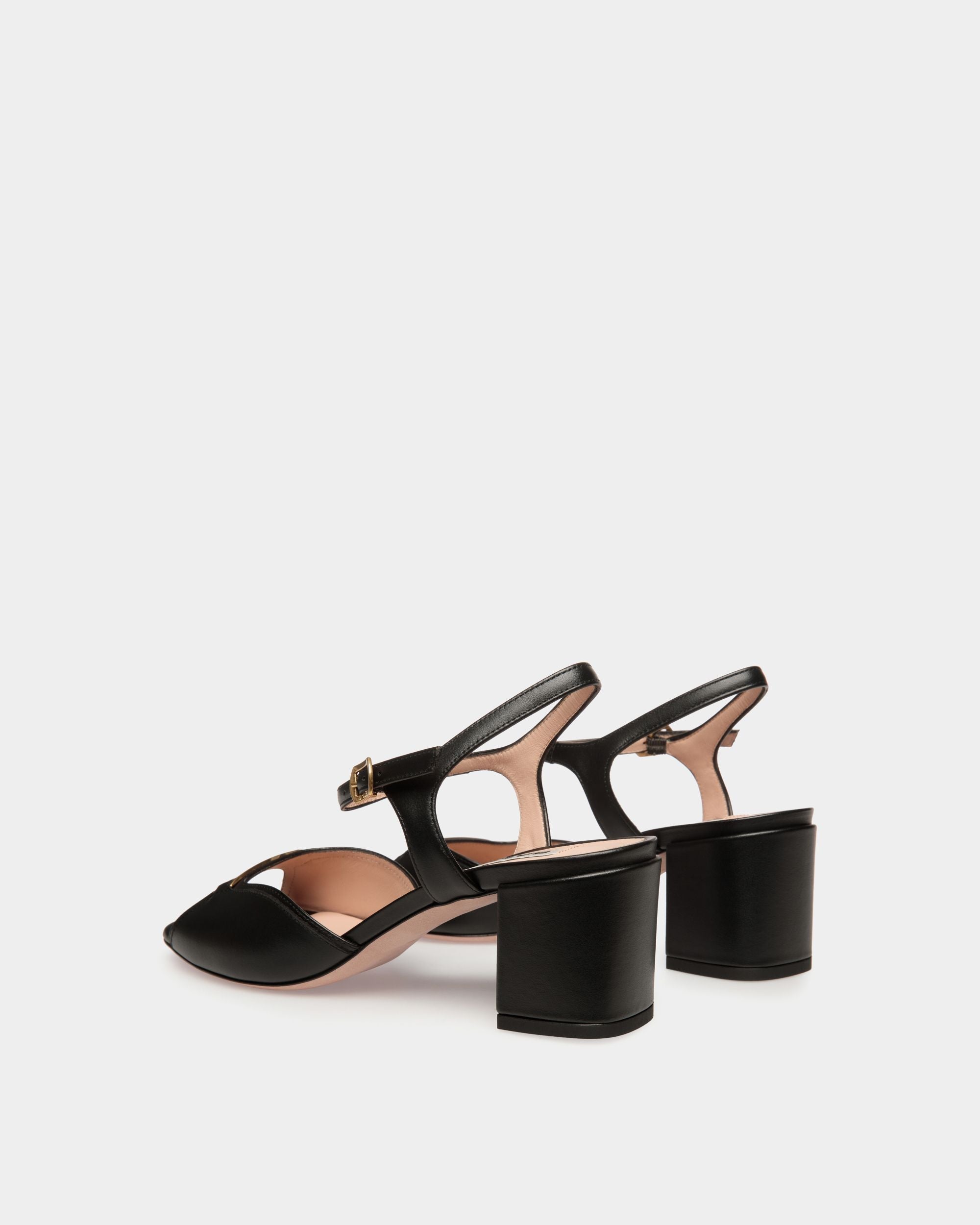 Sandale Deco En Cuir Noir - Femme - Bally - 04