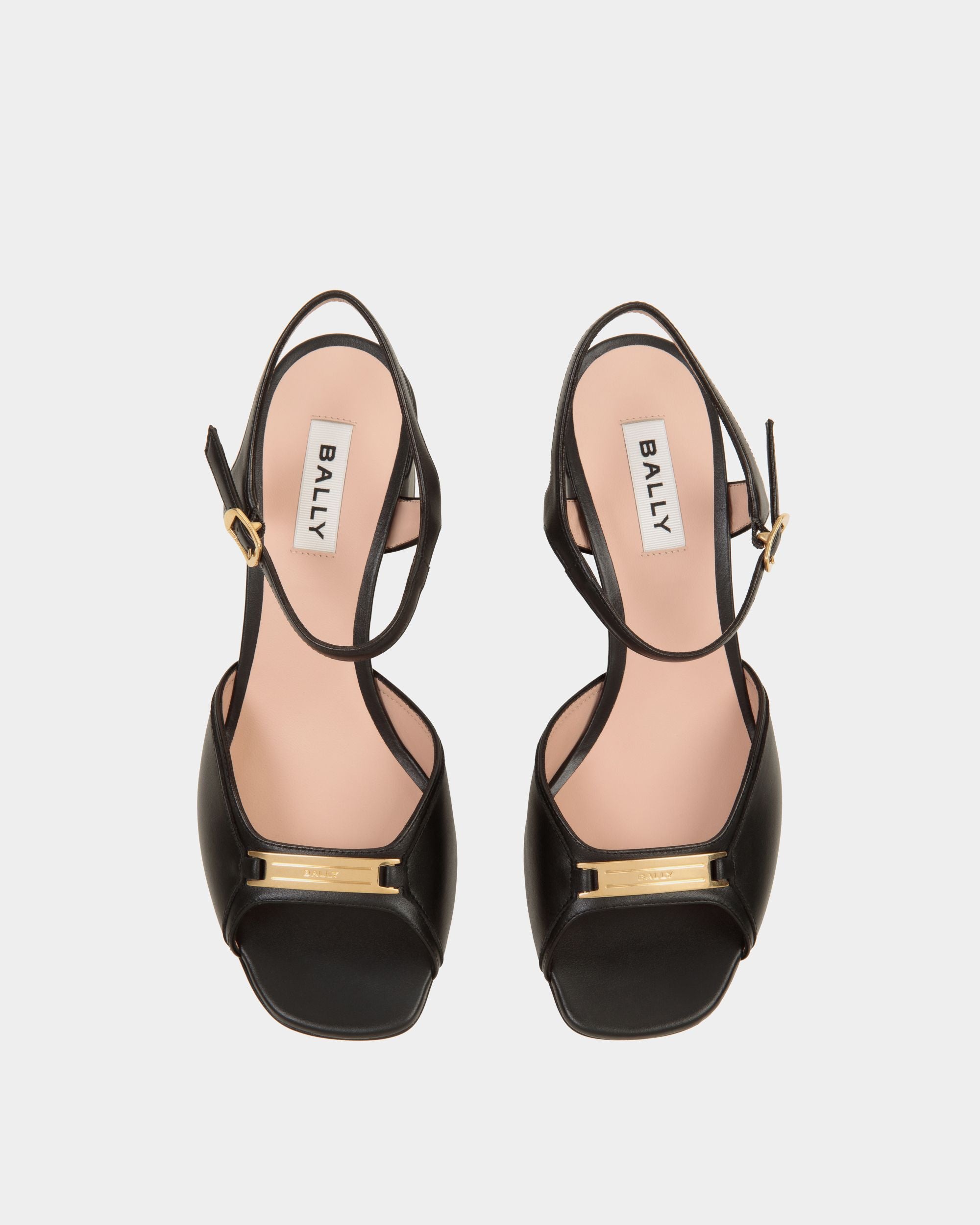 Sandale Deco En Cuir Noir - Femme - Bally - 05