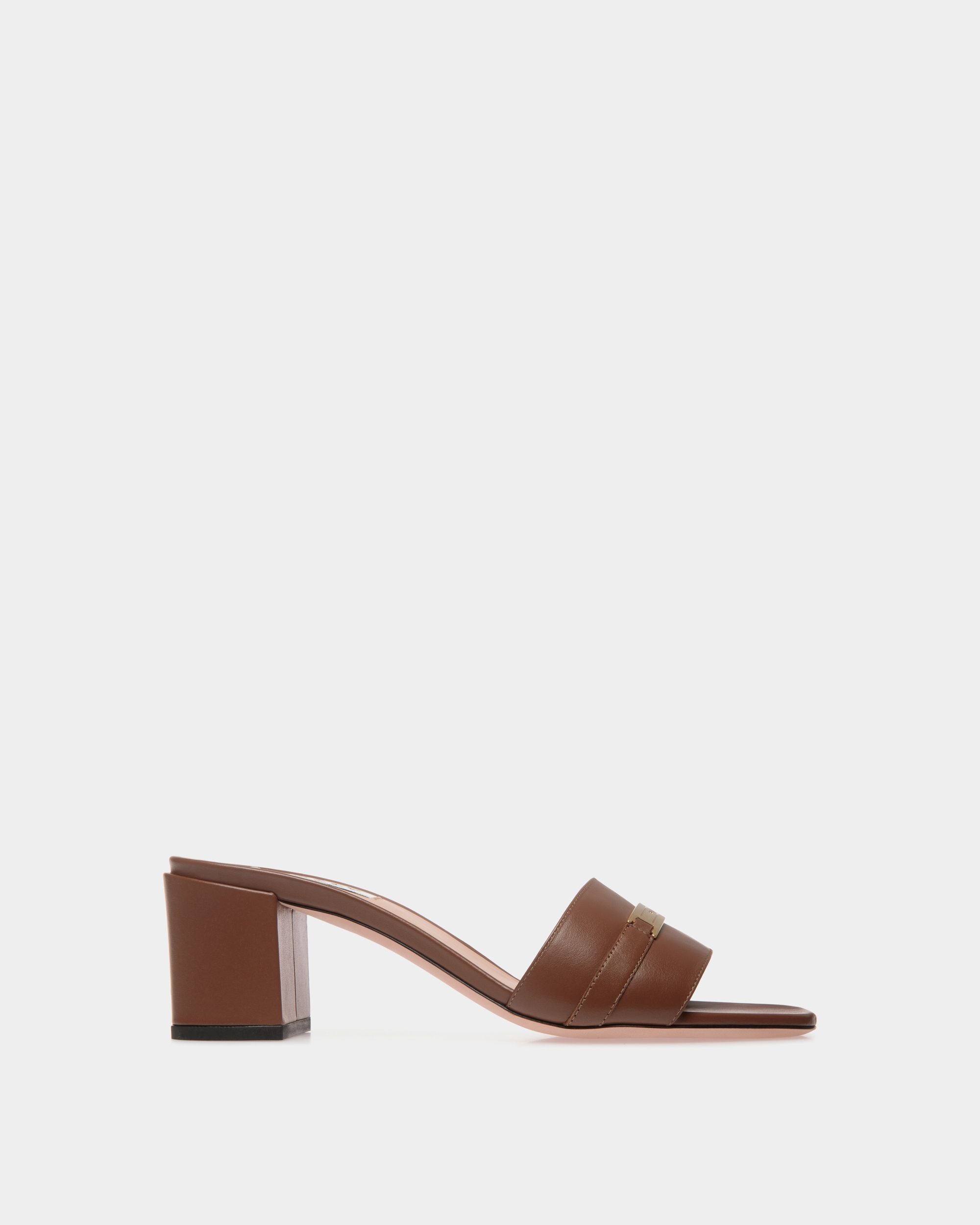 Deco Sandal in Brown Leather - Femme - Bally - 01
