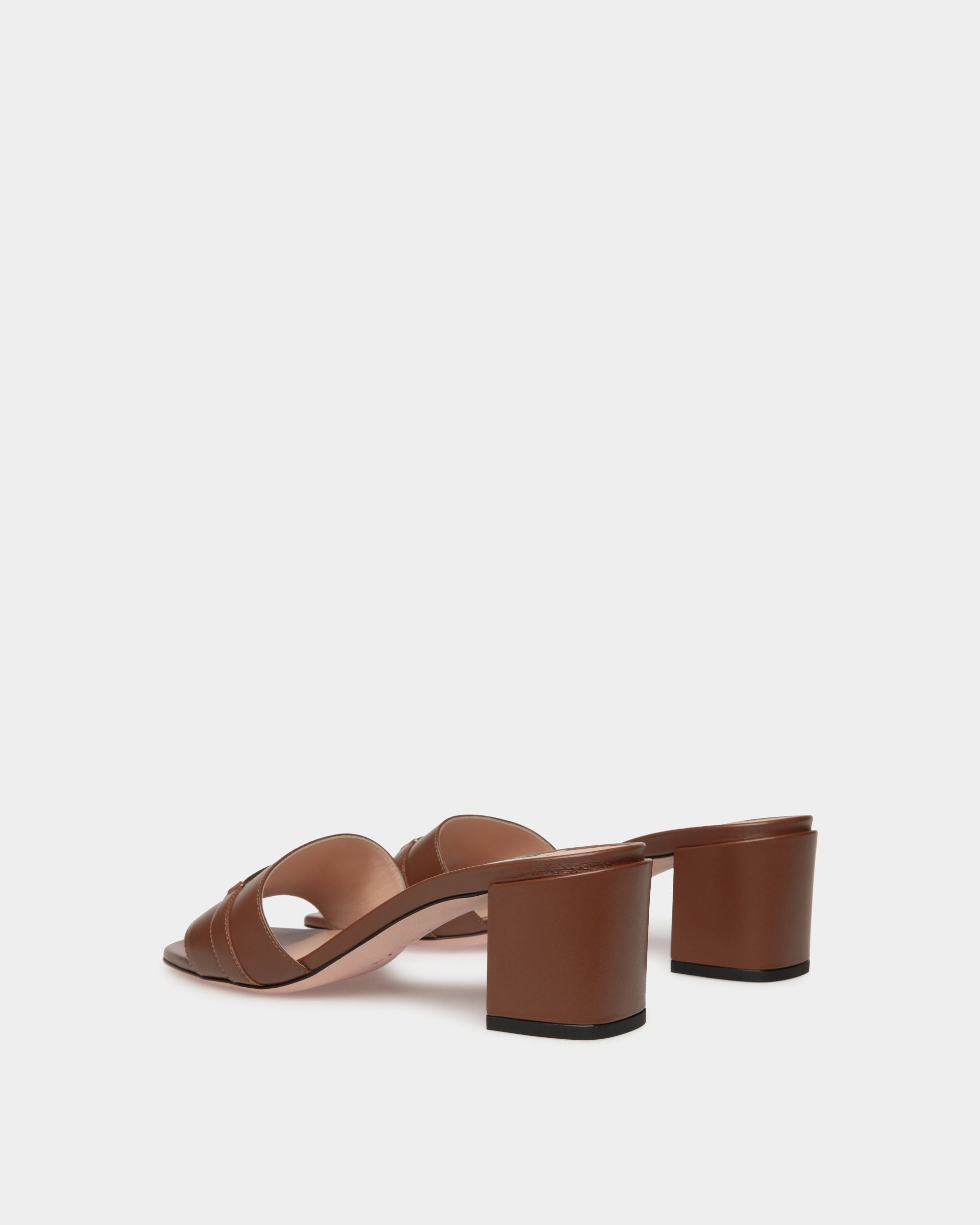 Deco Sandal in Brown Leather - Femme - Bally - 03