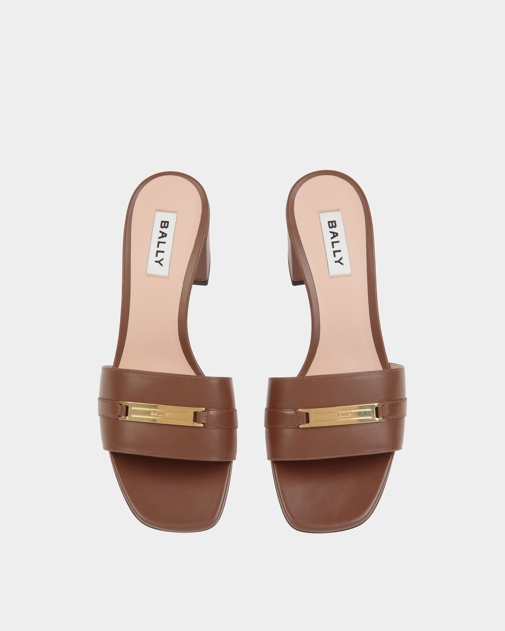 Deco Sandal in Brown Leather - Femme - Bally - 04
