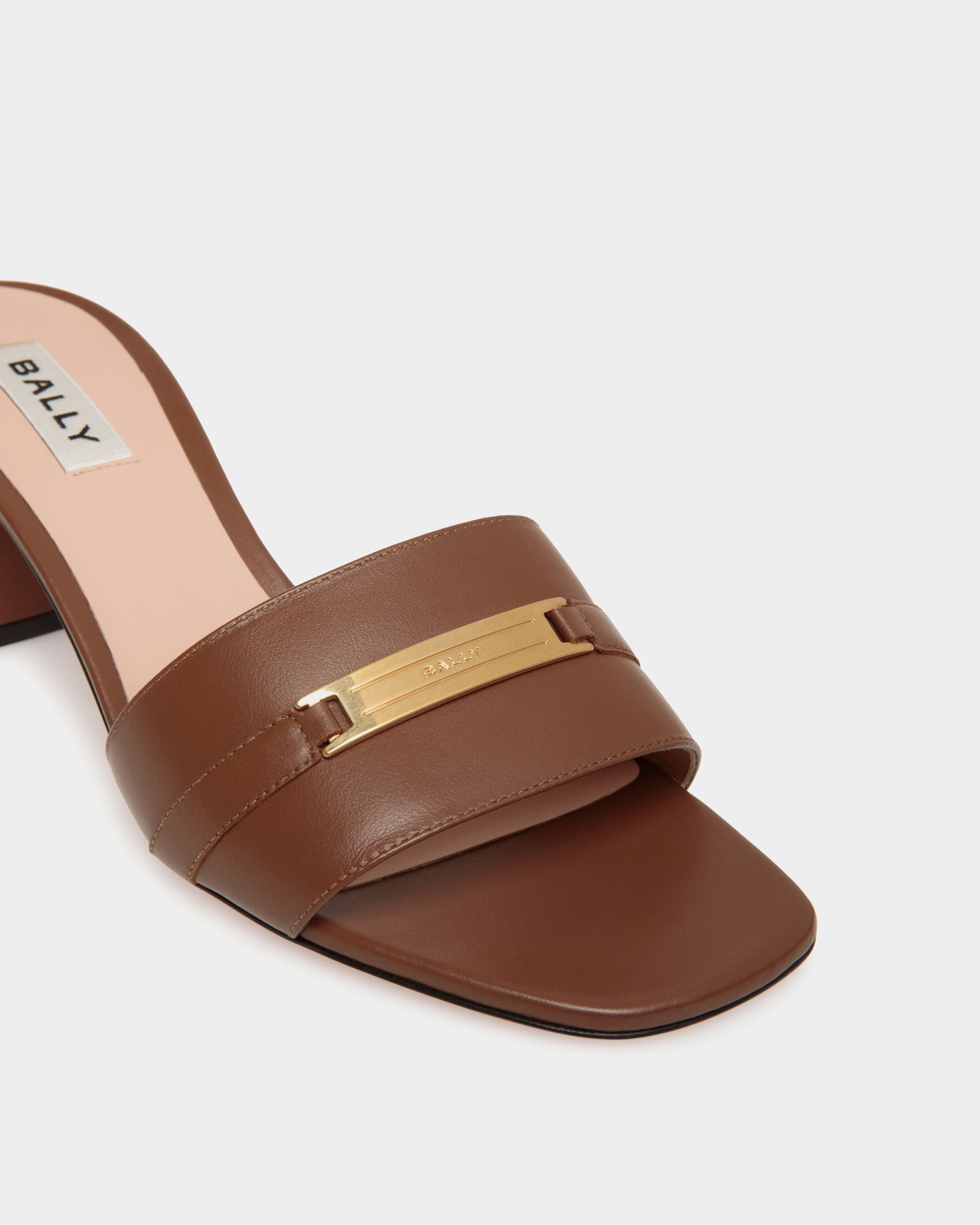 Deco Sandal in Brown Leather - Femme - Bally - 05