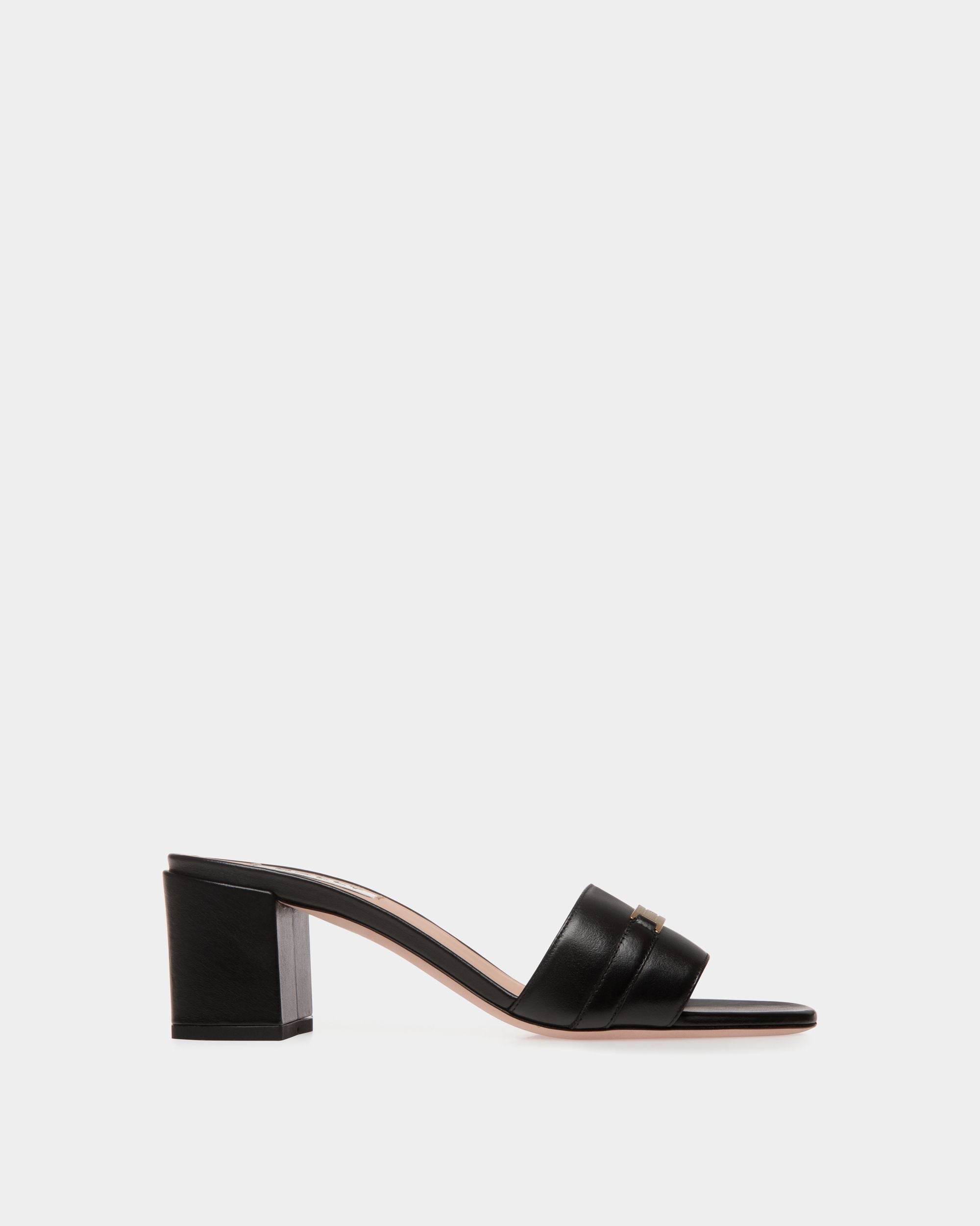 Deco Sandal in Black Leather - Damen - Bally - 01