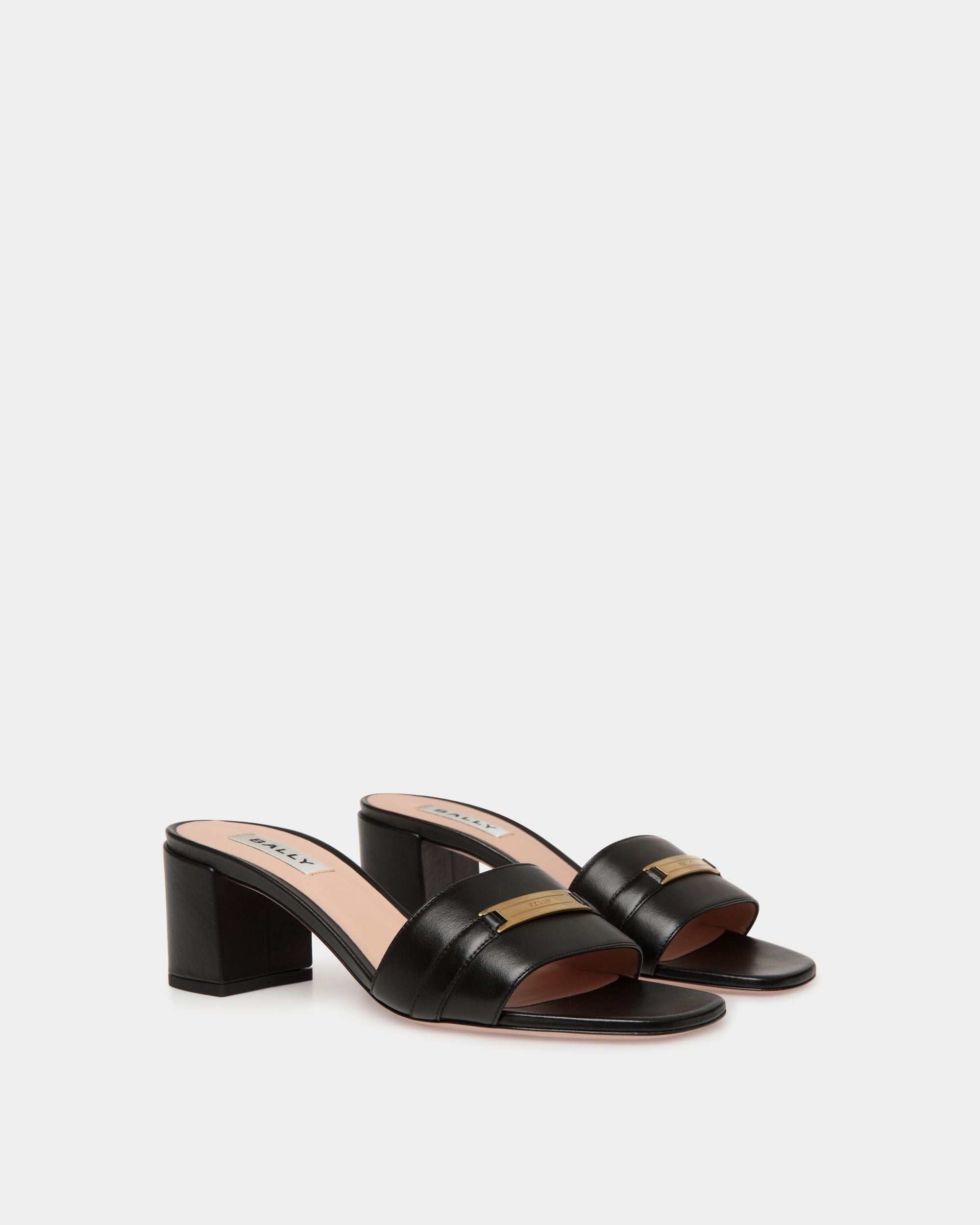 Deco Sandal in Black Leather - Damen - Bally - 02