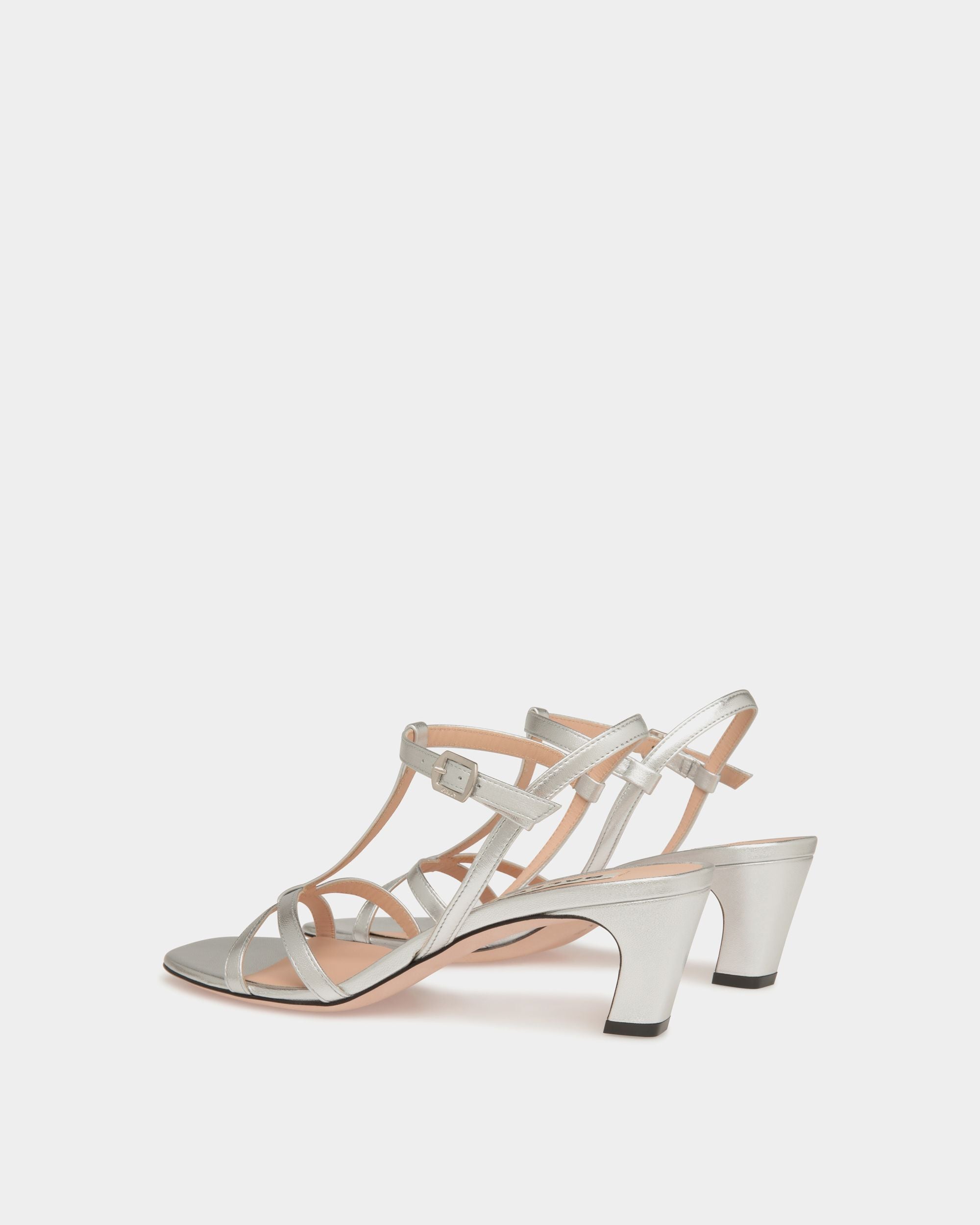 Sylt Sandale Aus Silberfarbenem Leder - Damen - Bally - 04