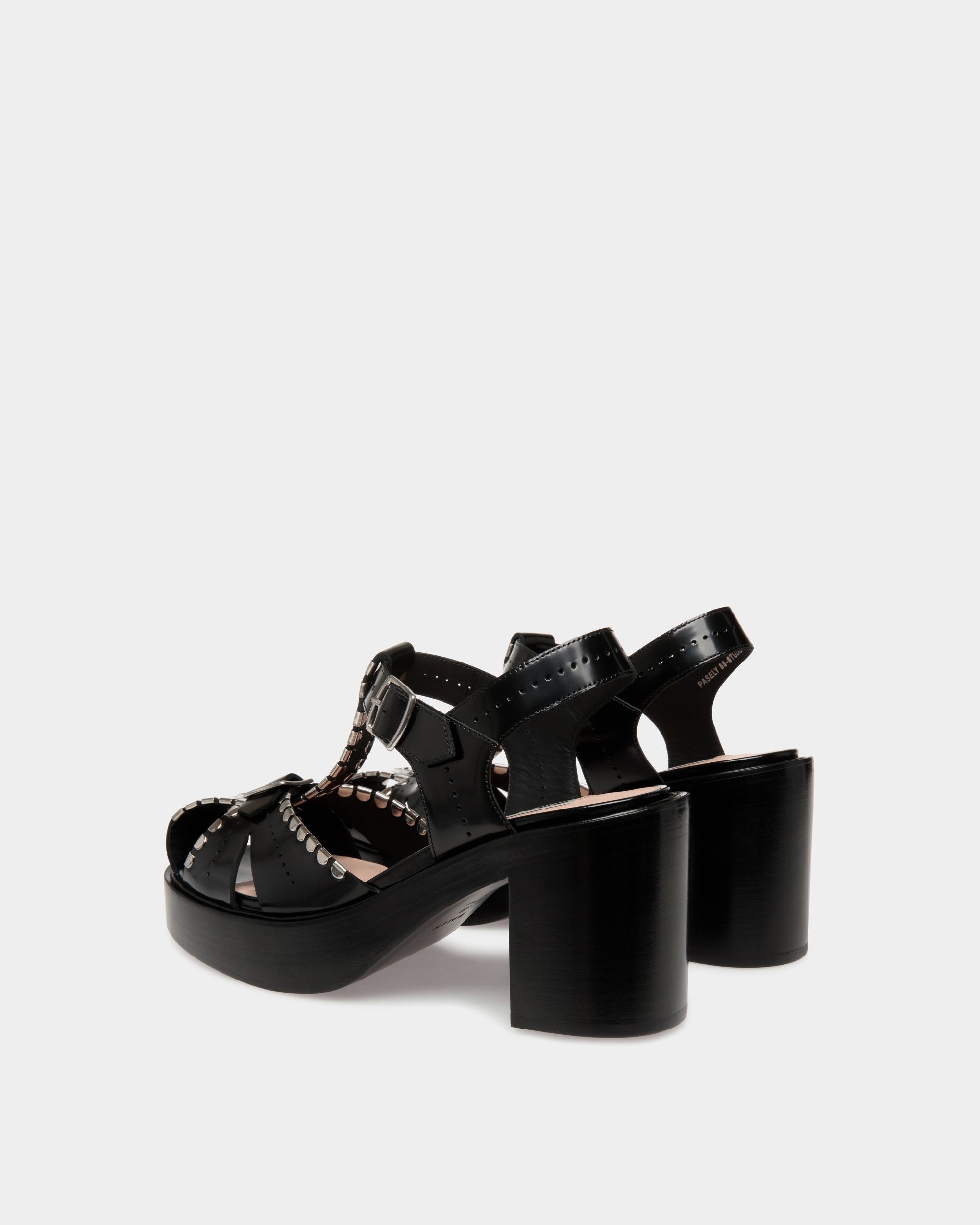 Peggy Gut Sandal in Black Leather - Women's - Bally - 03