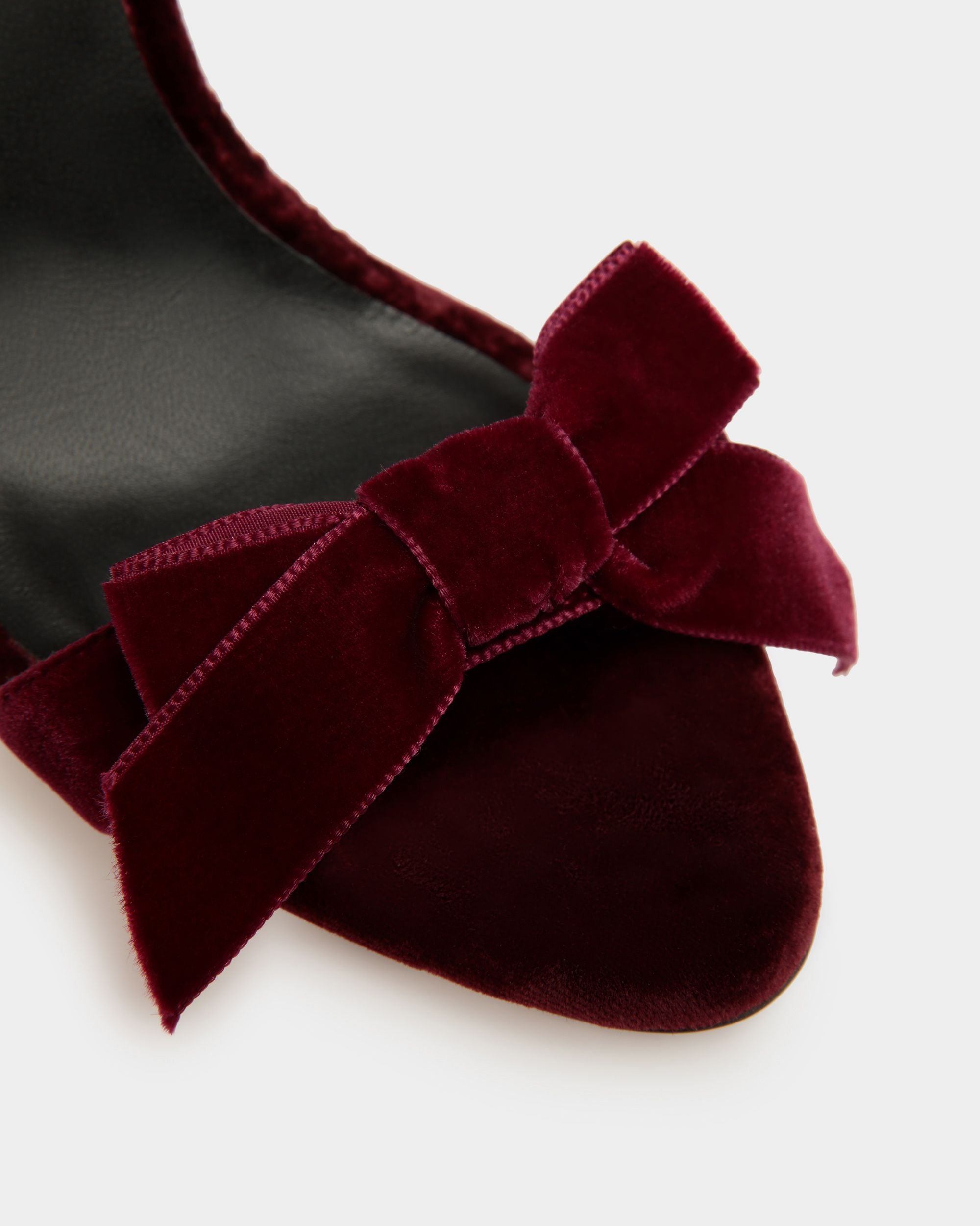 Sandales À Talons Annita En Velours Bordeaux - Femme - Bally - 05