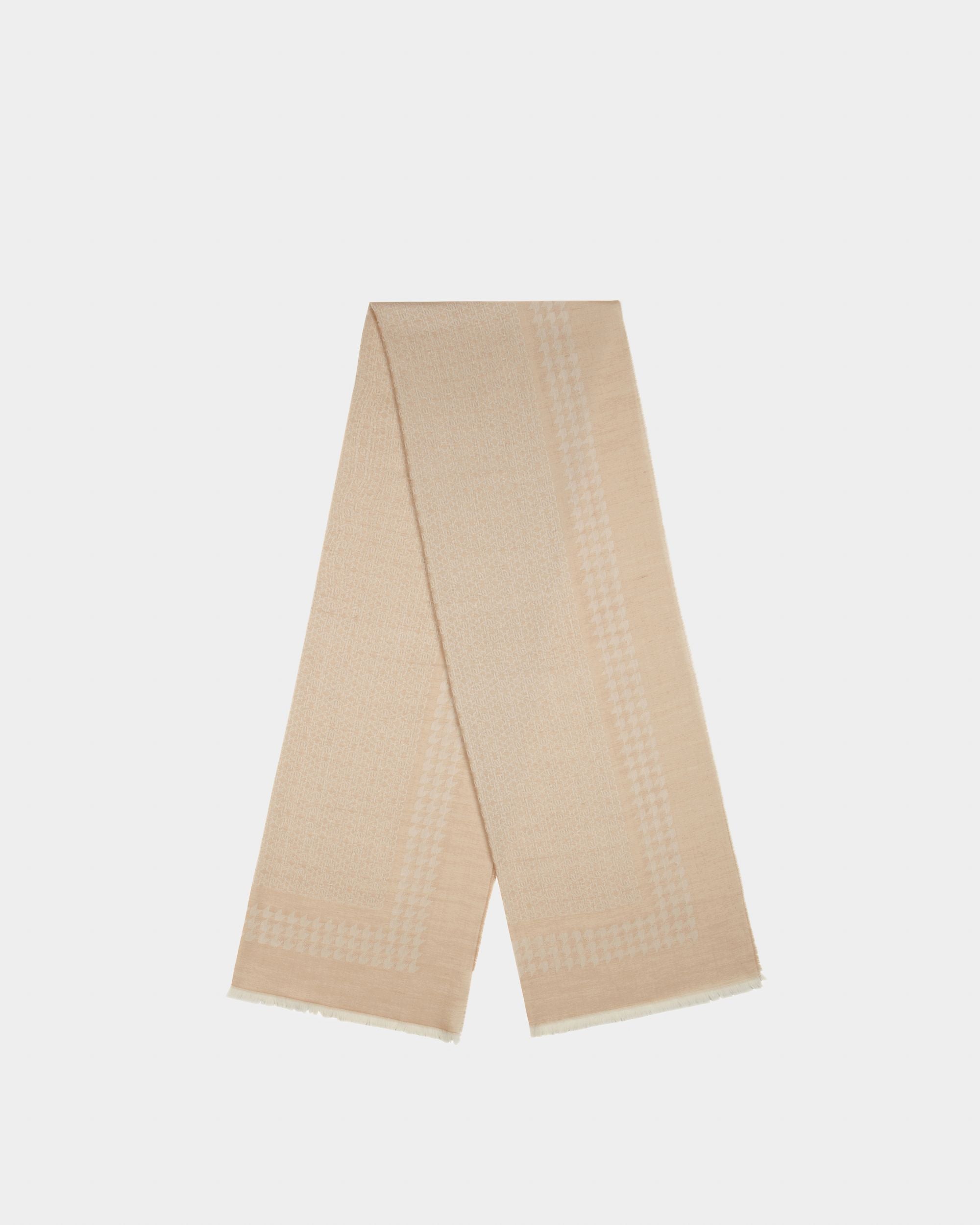 Wool Scarf In Beige - Women's - Bally - 01