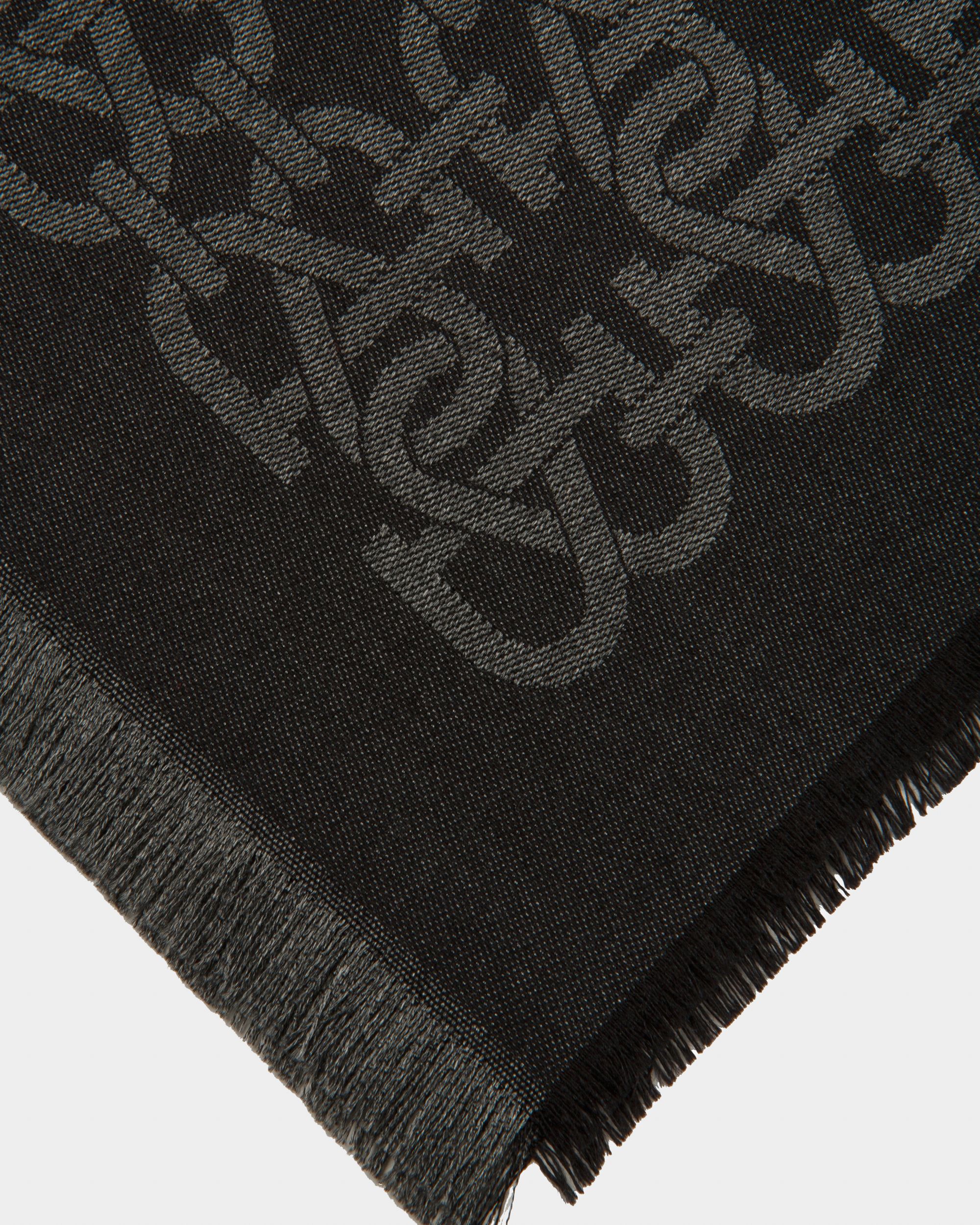 Schal Aus Schwarzem Seiden-Woll-Mischgewebe - Damen - Bally - 02