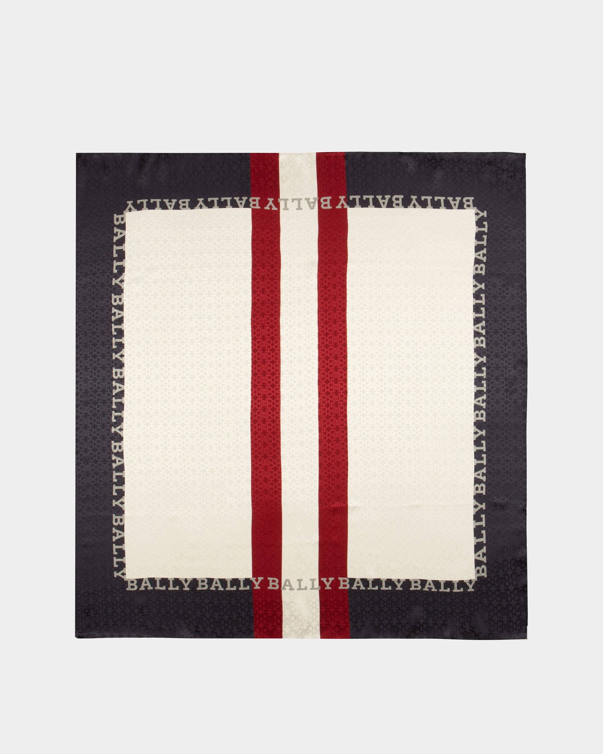 Silk Scarf In Navy - Women's - Bally - 01