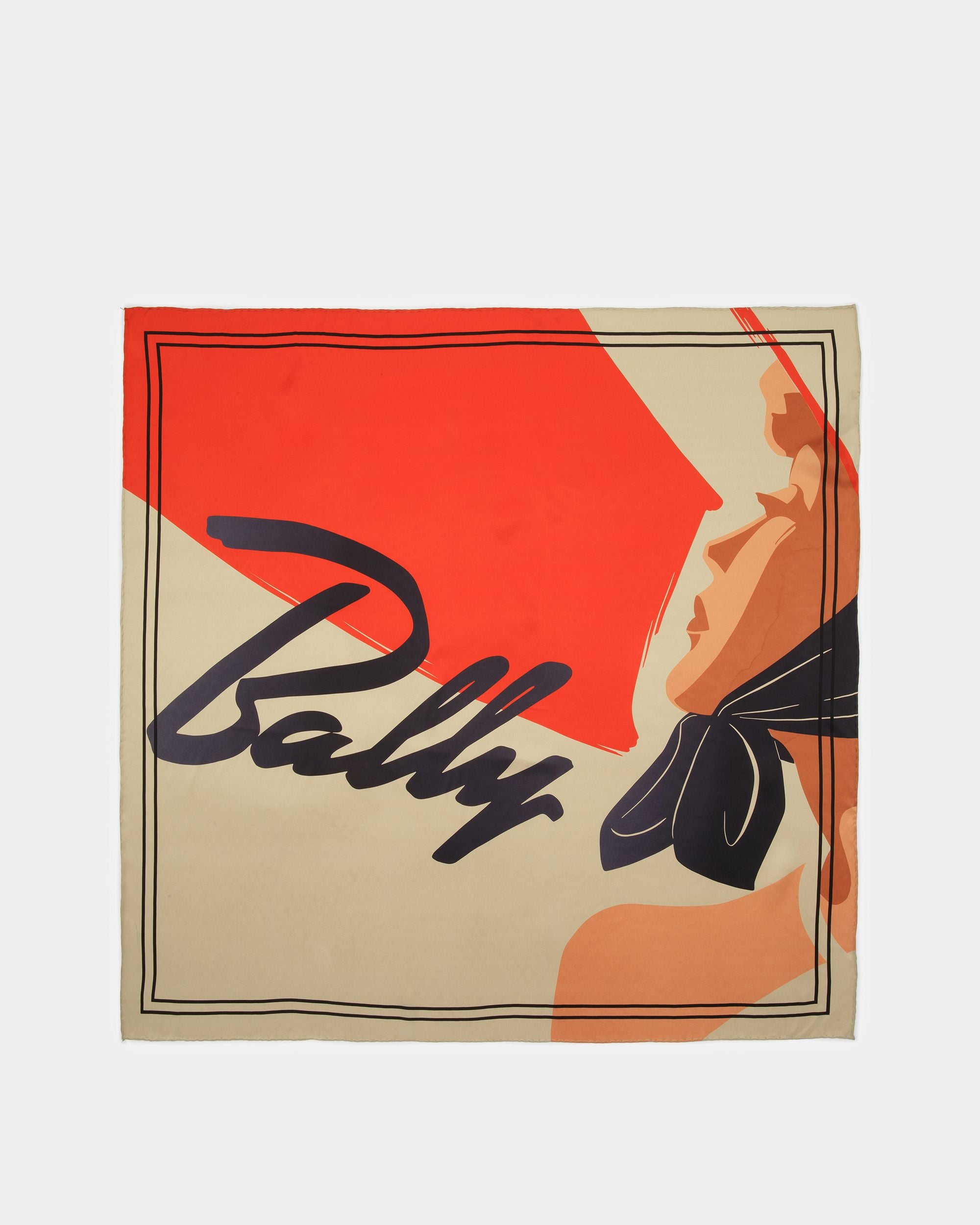 Silk Carré Scarf  In Orange - Damen - Bally - 01