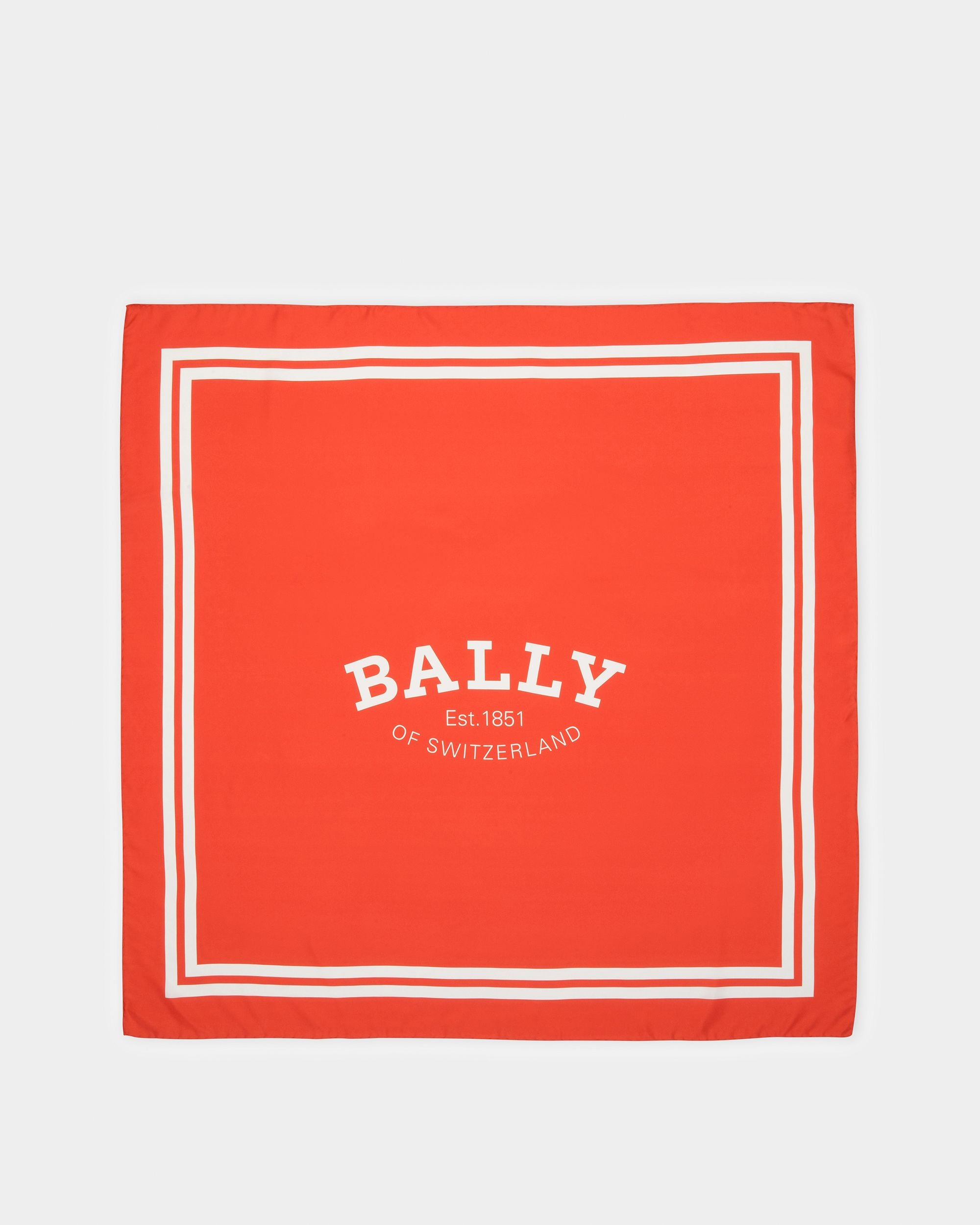 Silk Carré Scarf In Orange - Damen - Bally - 01