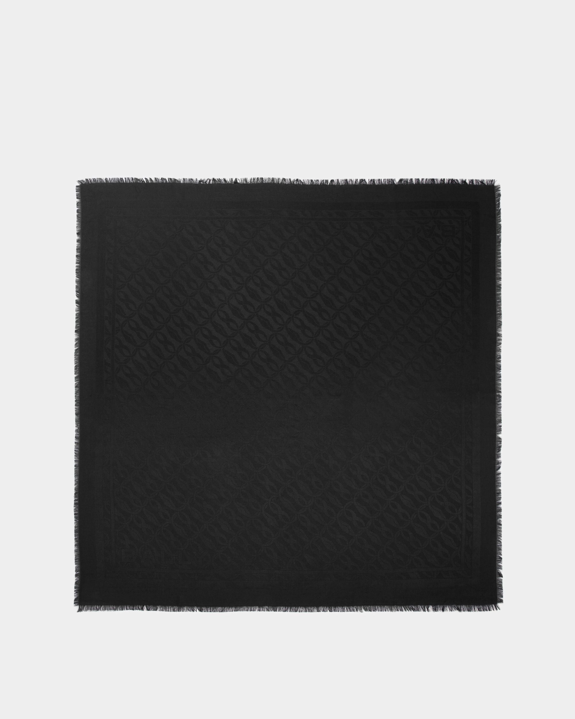Halstuch mit Emblem-Print Aus schwarzer Seide - Damen - Bally - 01