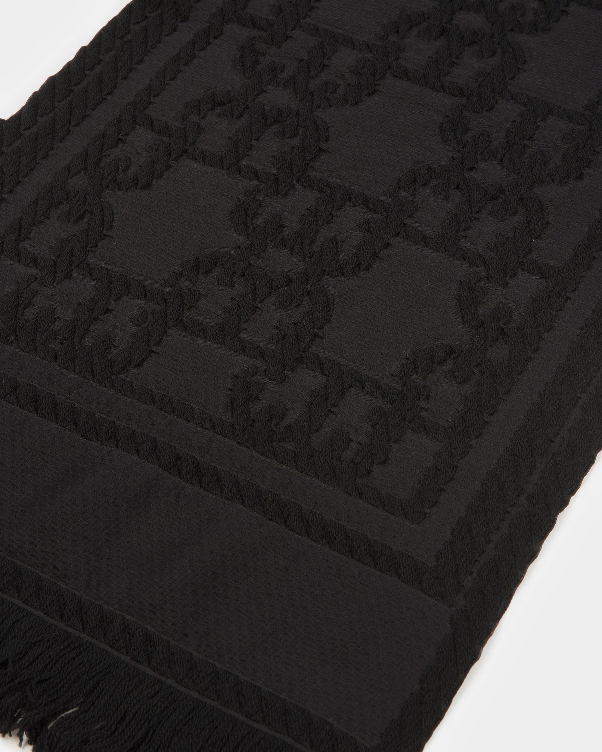 Wool And Silk Scarf In Black - Women's - Bally - 02