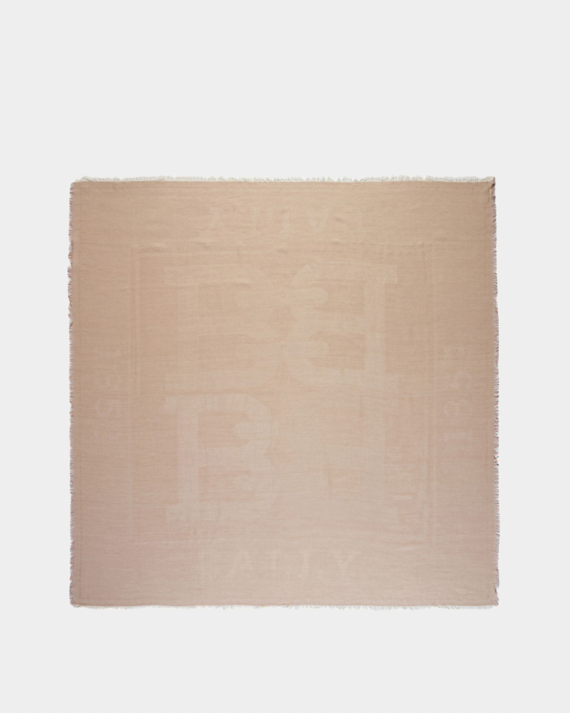 Cotton Scarf In Beige - Women's - Bally - 01