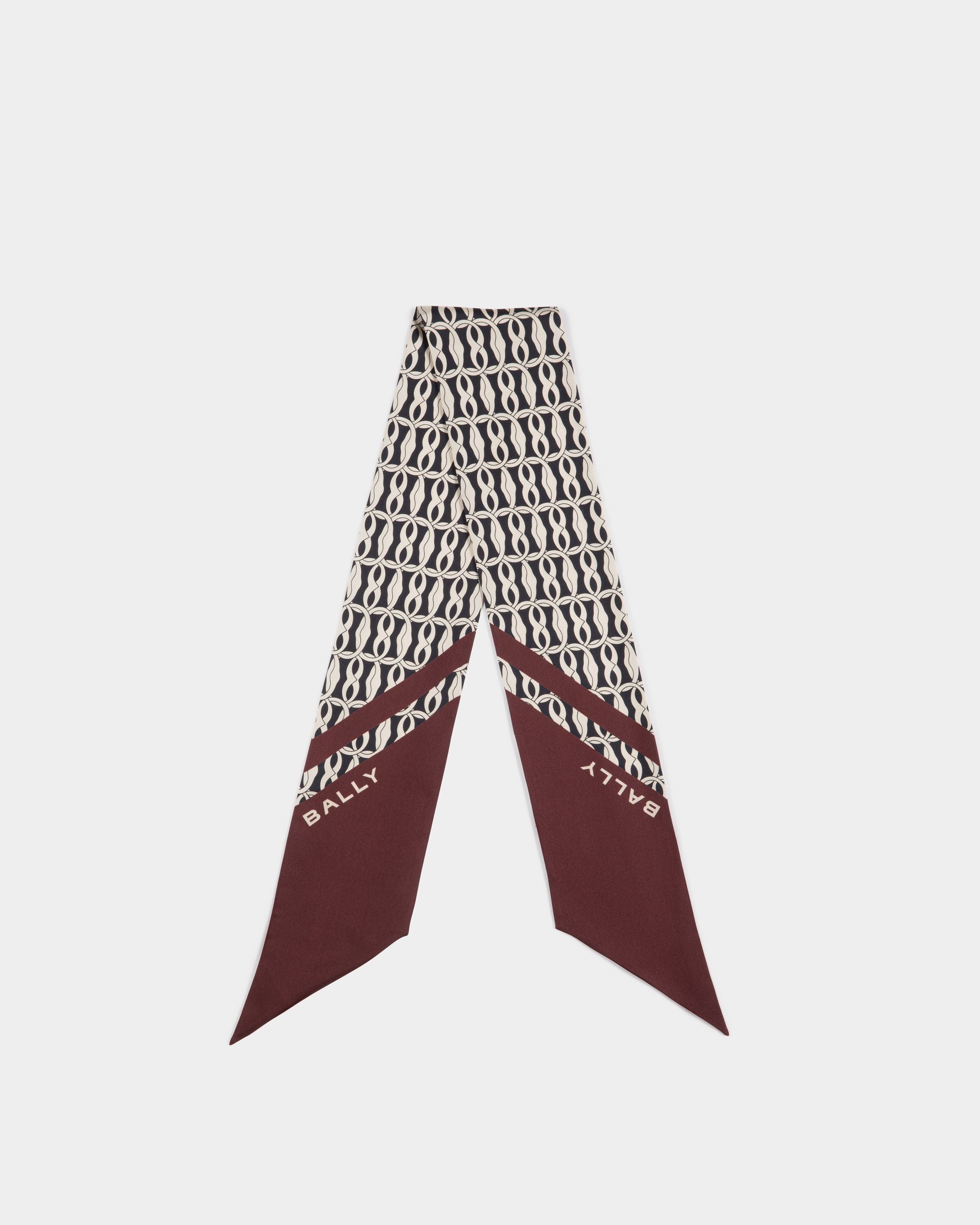 Foulard En Soie Andorra Avec Imprimé Emblem - Femme - Bally - 01
