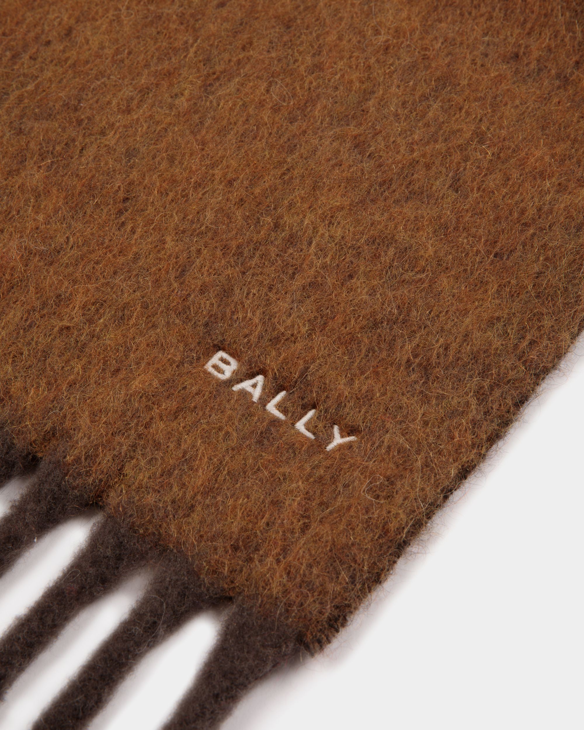 Schal Aus Wollmix In Ebenholz Und Braun - Damen - Bally - 02