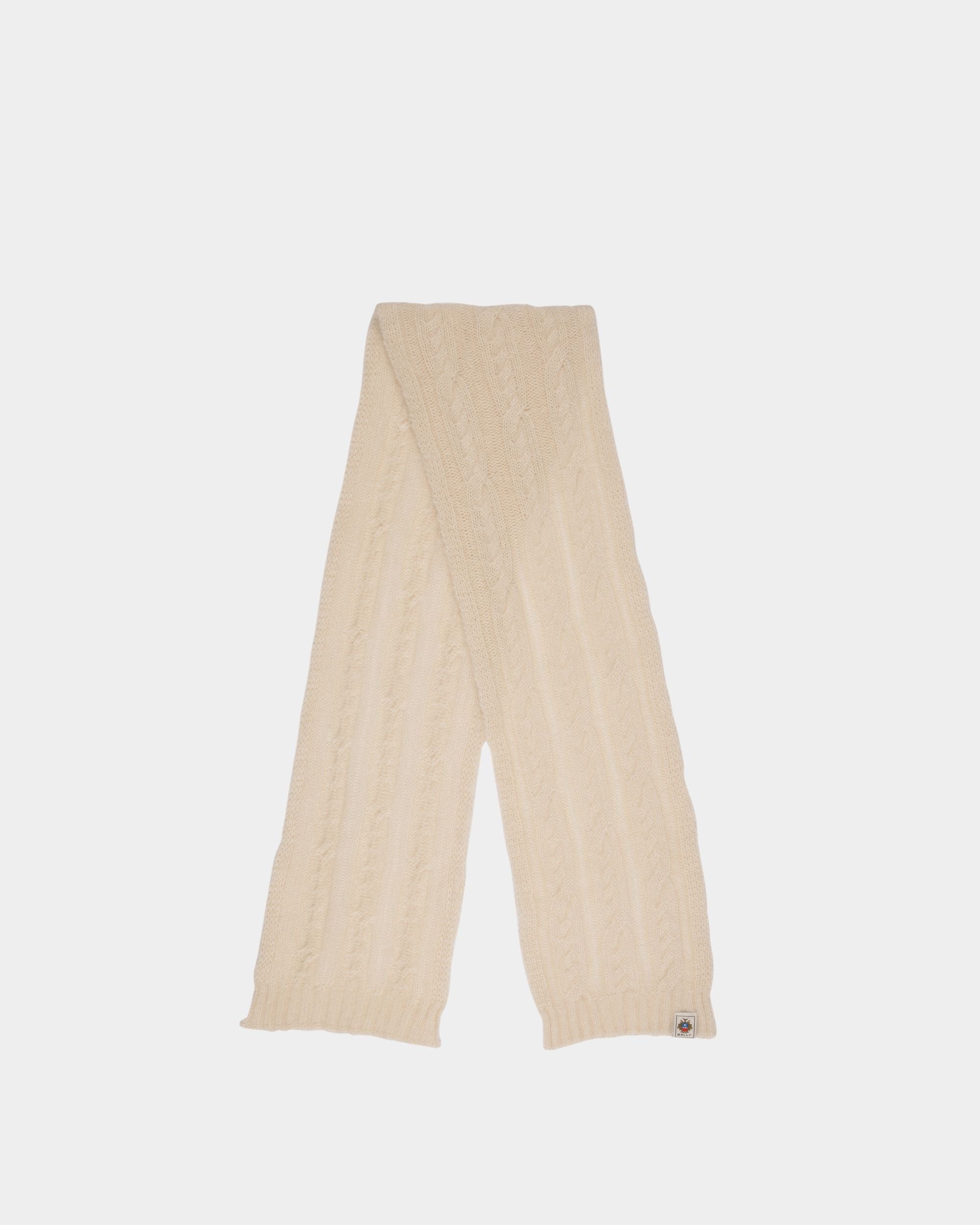 Scarf In Ivory Mohair And Silk - Women's - Bally - 01