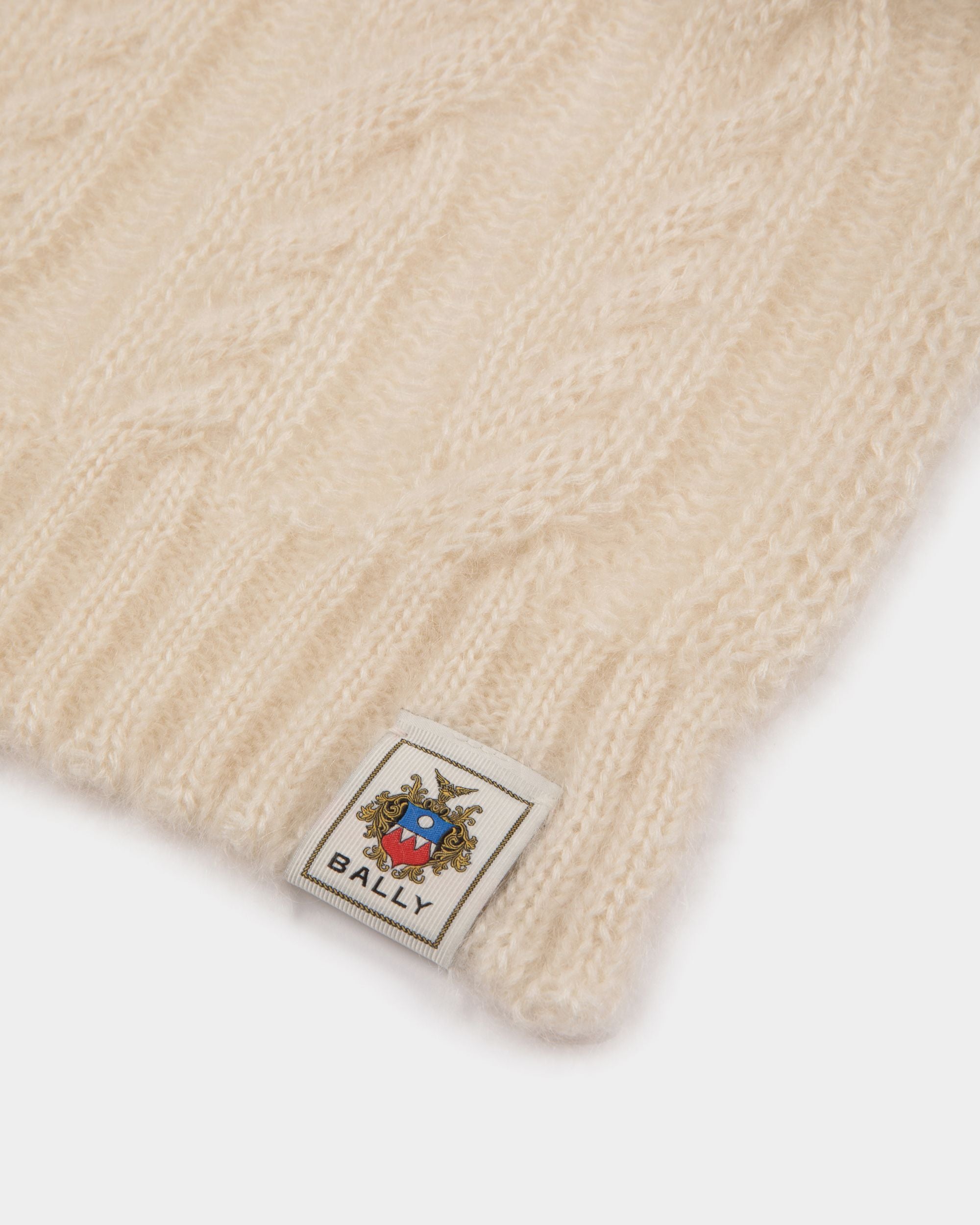 Scarf In Ivory Mohair And Silk - Women's - Bally - 02