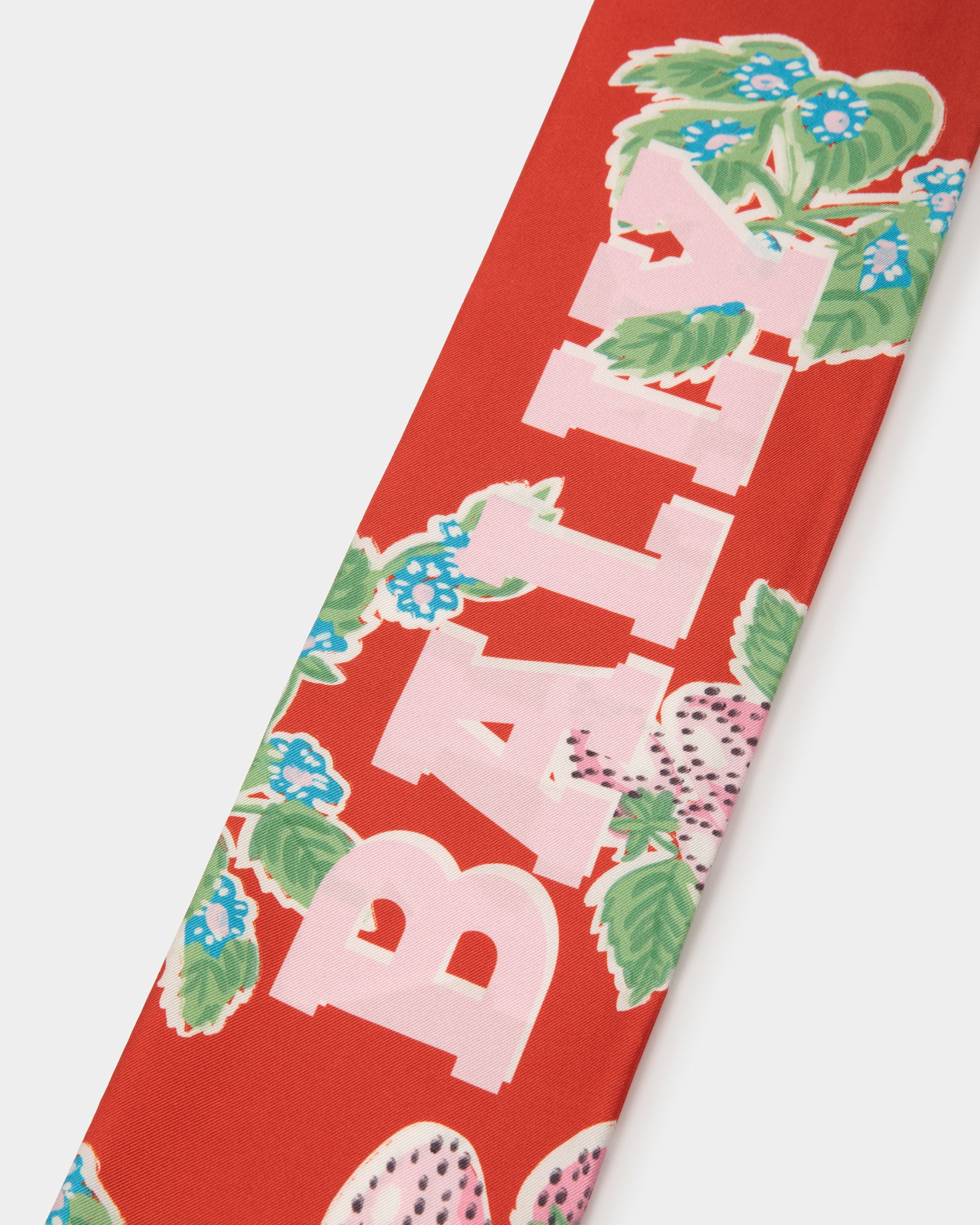 Bedrucktes Halstuch Aus Seide In Strawberry - Damen - Bally - 03