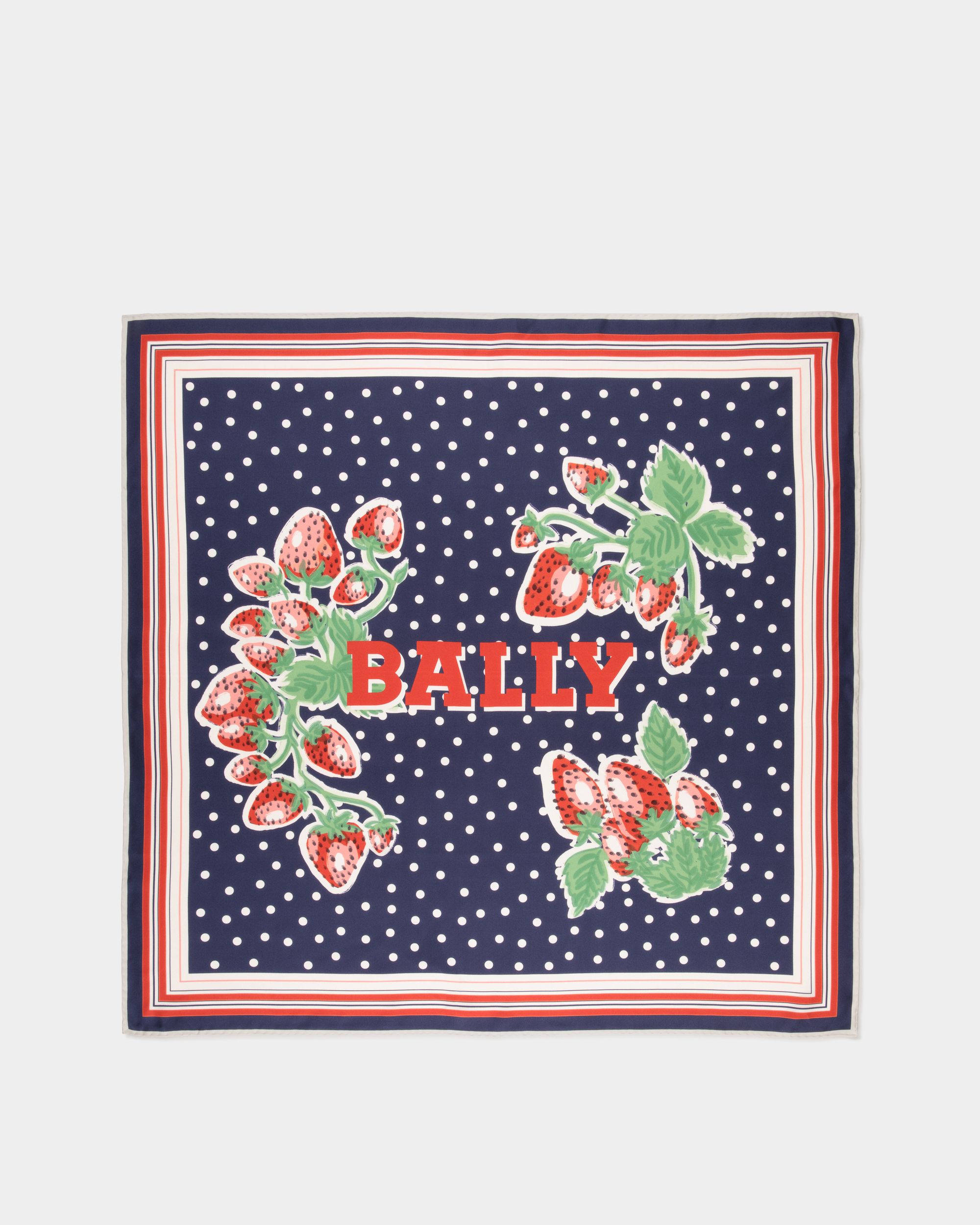 Bedrucktes Foulard Aus Seide In Strawberry - Damen - Bally - 01