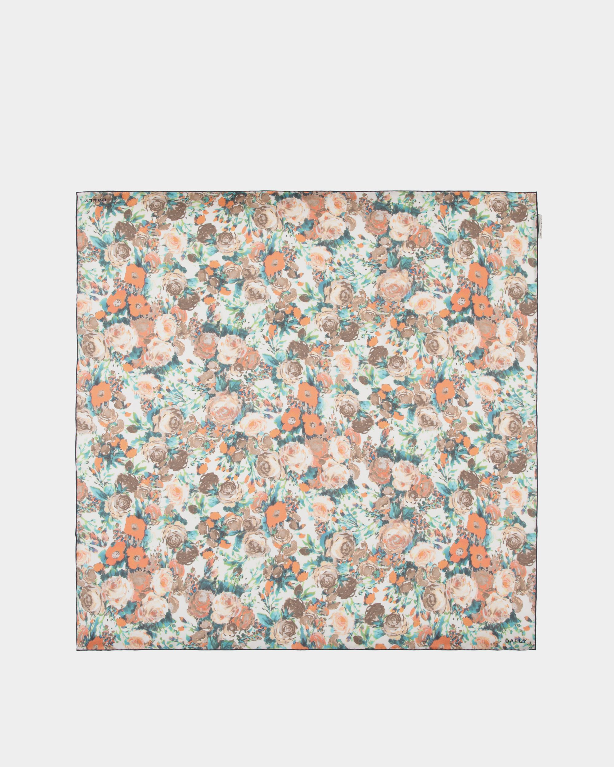 Écharpe En Soie Avec Imprimé Rosengarten Multicolore - Femme - Bally - 01