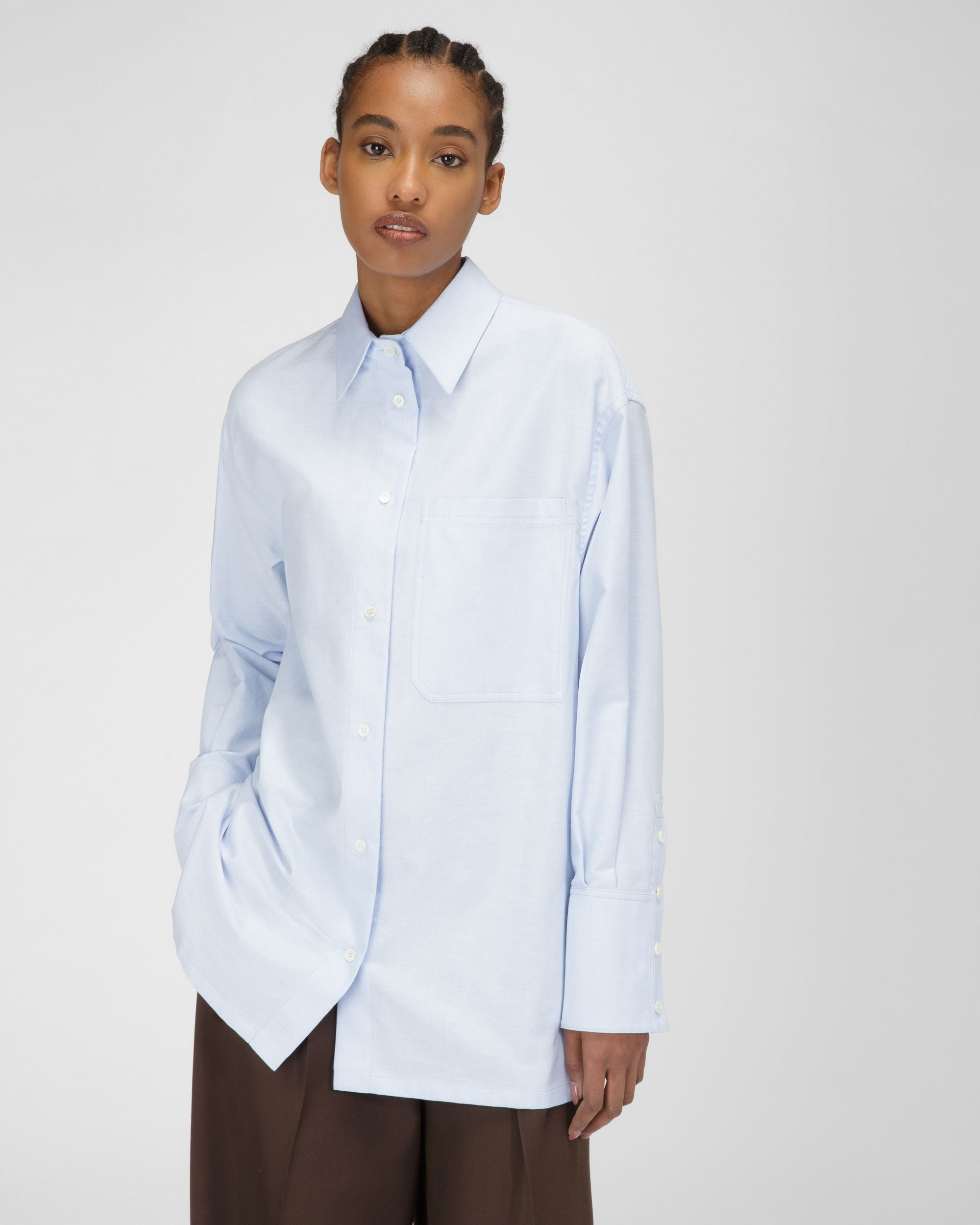 Chemise En Coton Bleu - Femme - Bally - 01