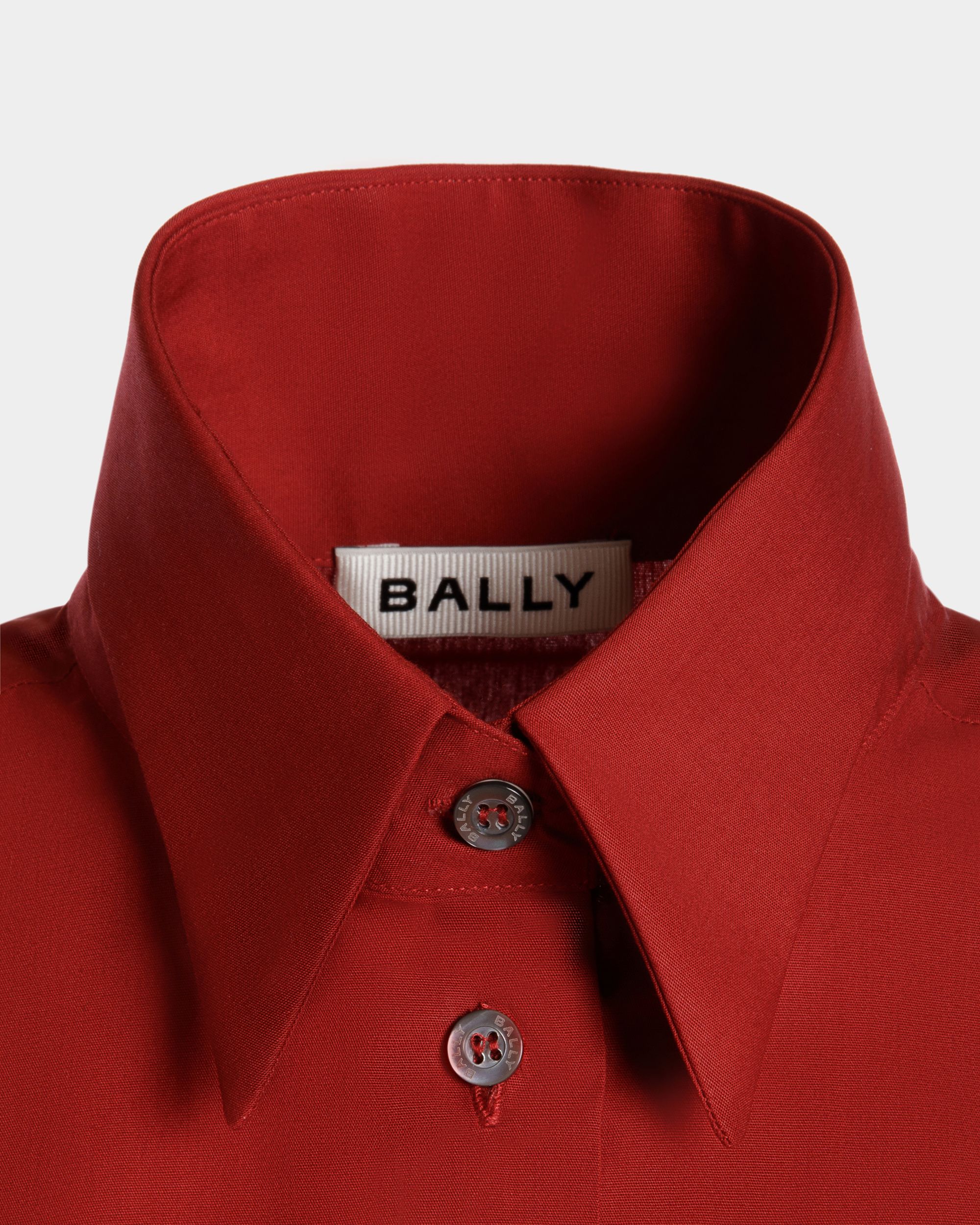 Chemise À Manches Longues En Coton Heritage Red - Femme - Bally - 02