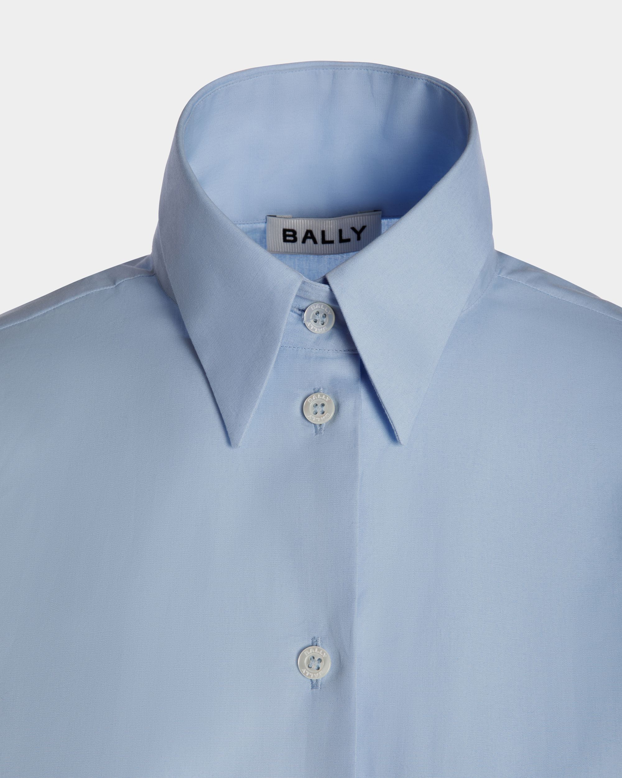 Langärmeliges Hemd Aus Baumwolle In Light Blue - Damen - Bally - 04