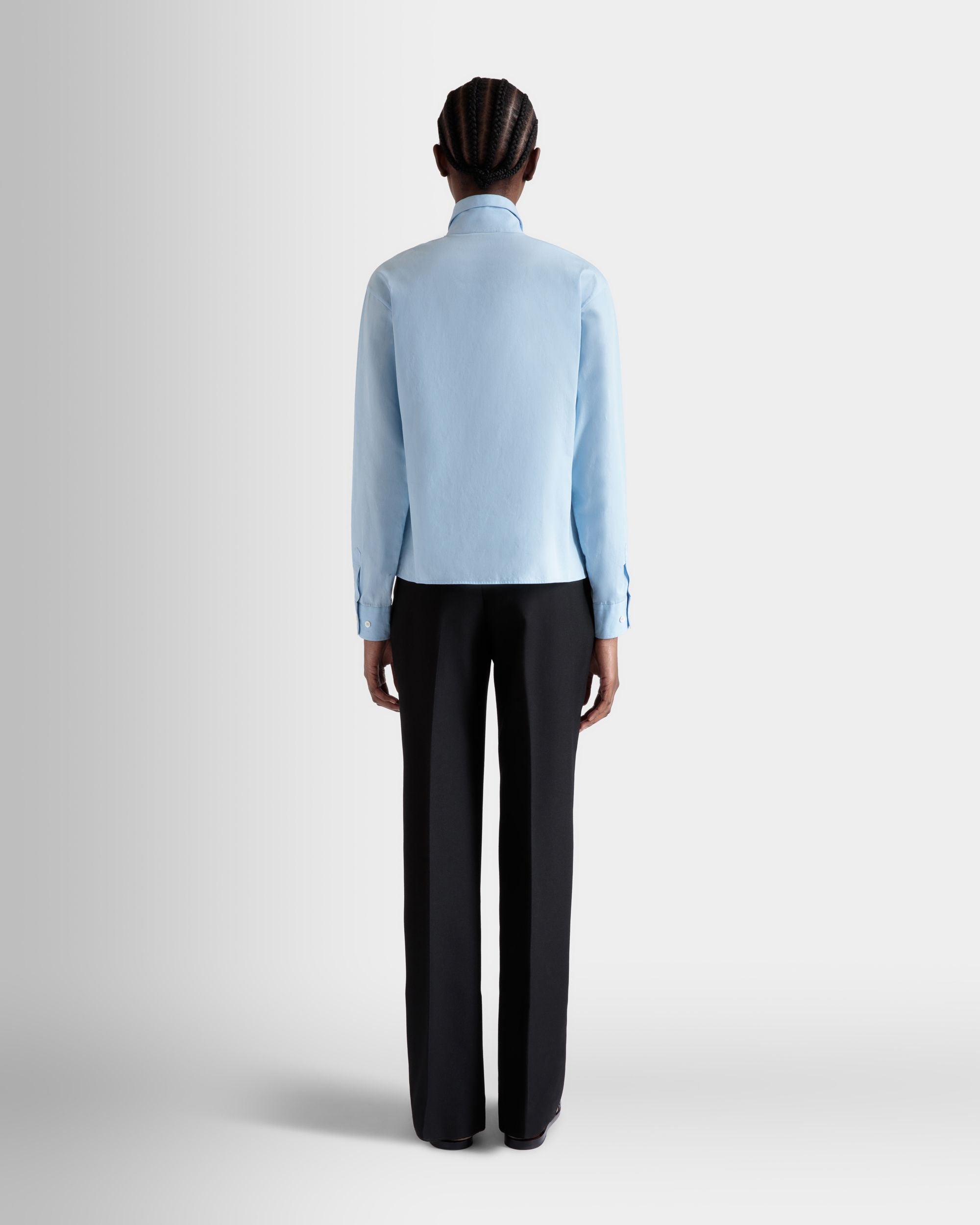 Langärmeliges Hemd Aus Baumwolle In Light Blue - Damen - Bally - 07
