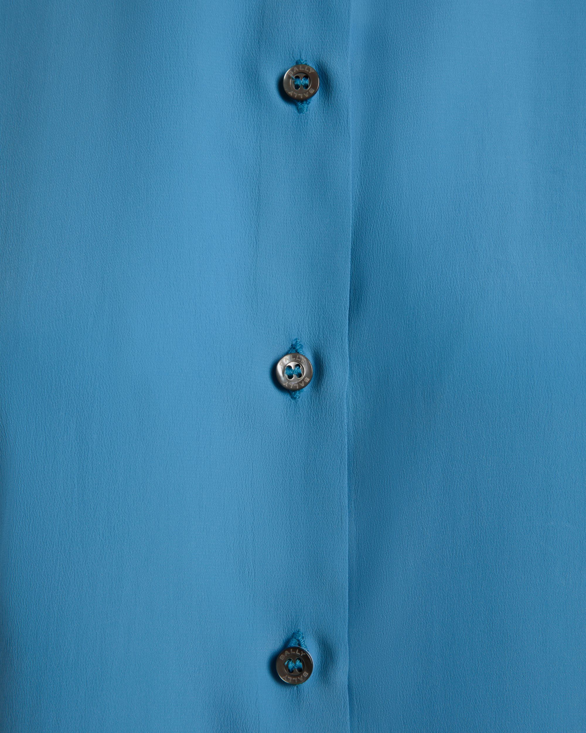 Chemise En Crêpe De Chine Medium Blue - Femme - Bally - 04