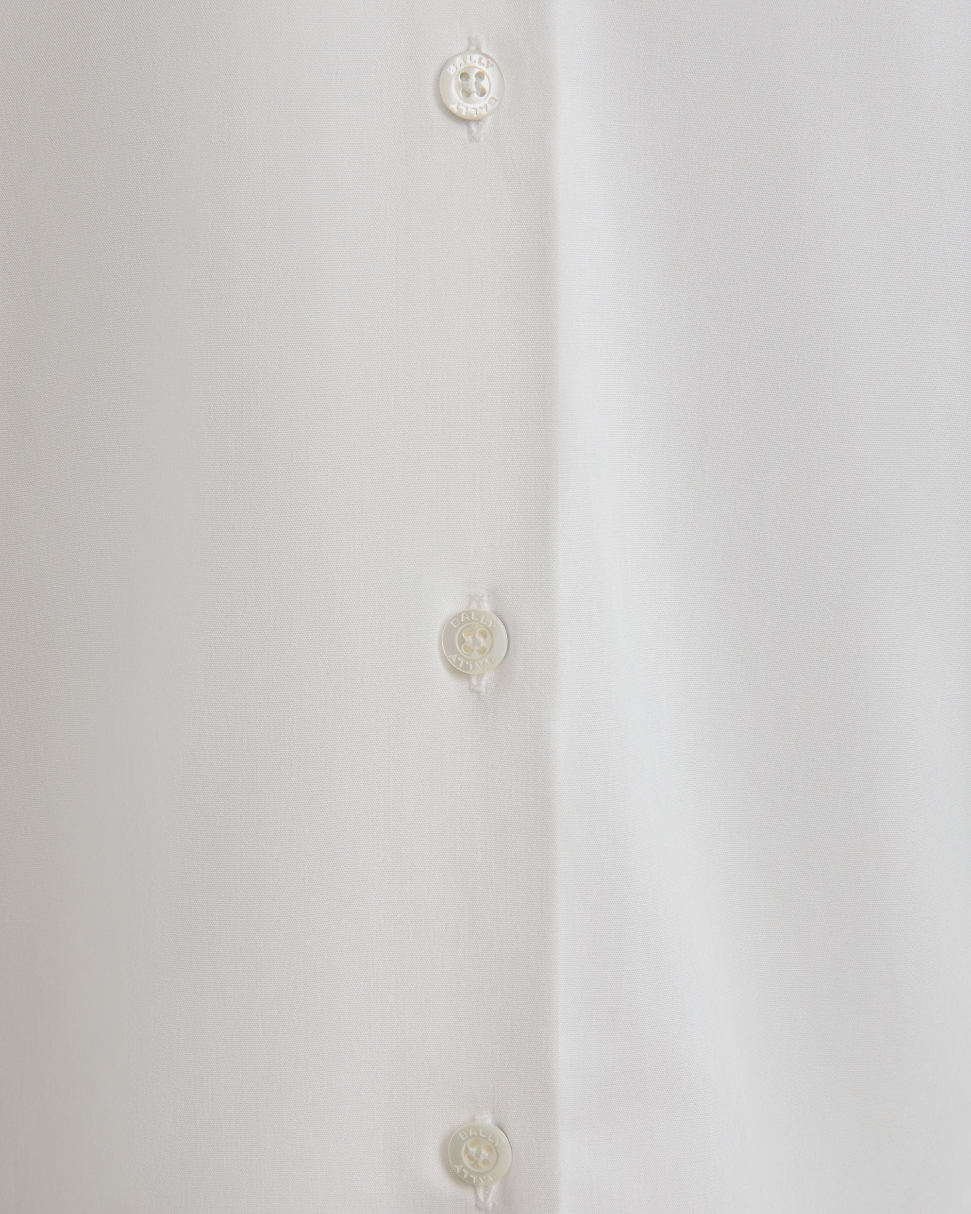 Long Sleeve Shirt in White Cotton - Femme - Bally - 02