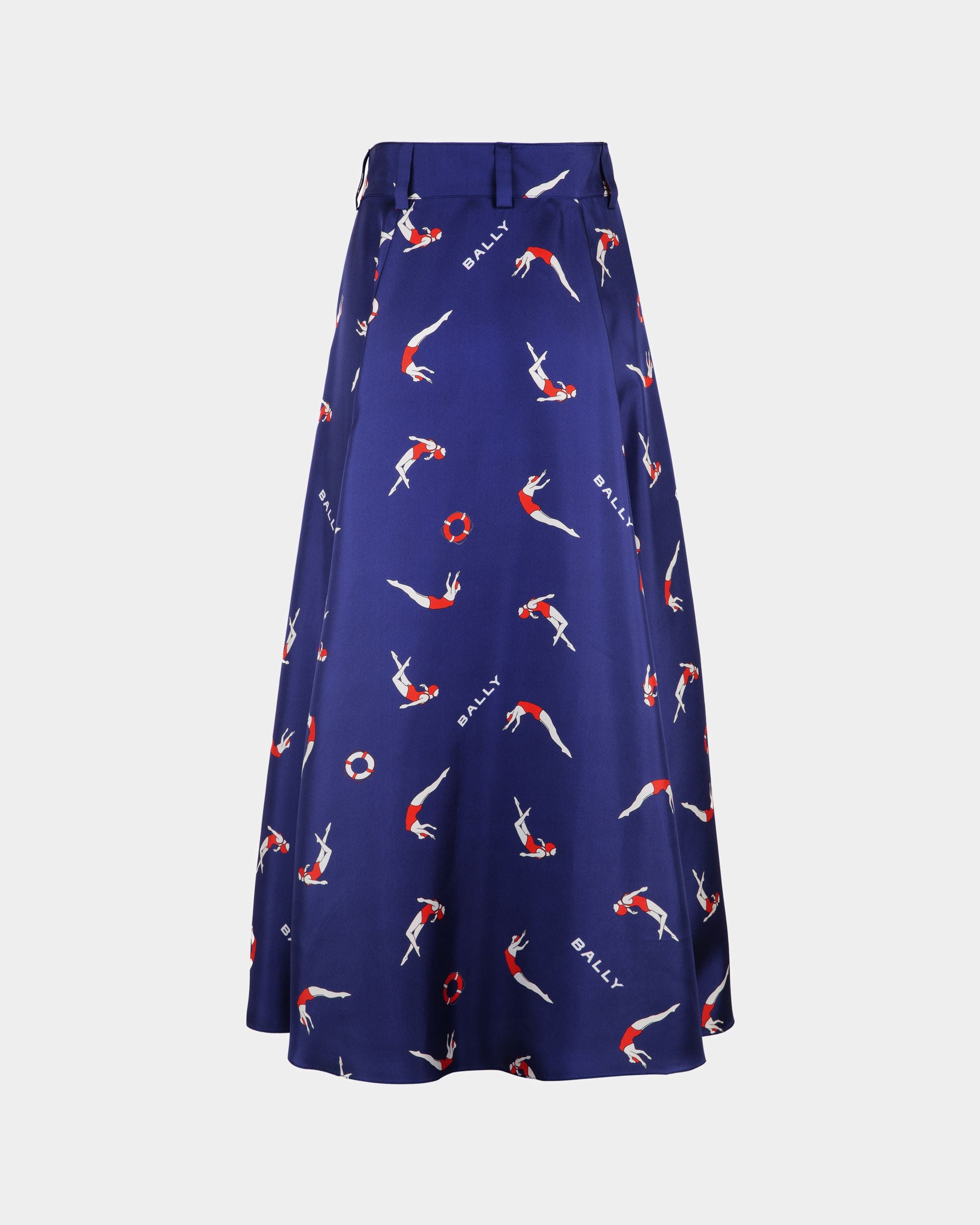 Bedruckter Midi-Rock Aus Seide - Damen - Bally - 03