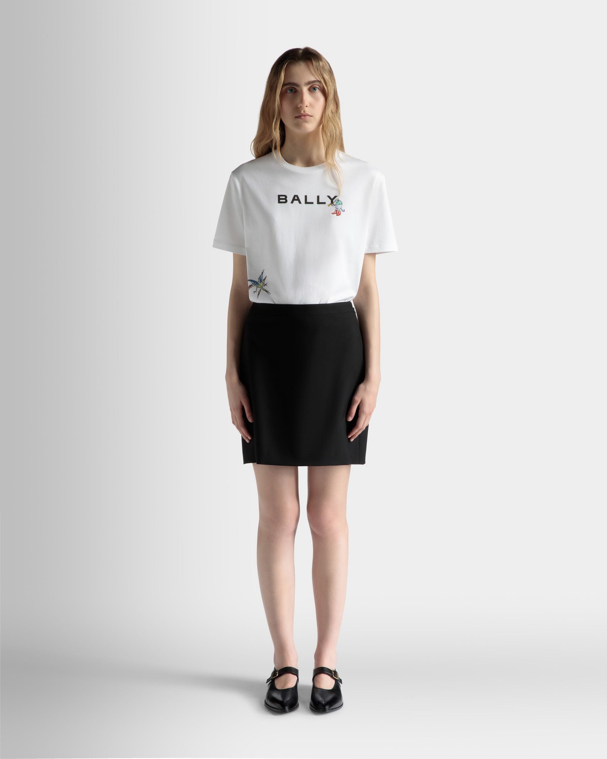 Mini-Jupe En Laine Noire - Femme - Bally - 02