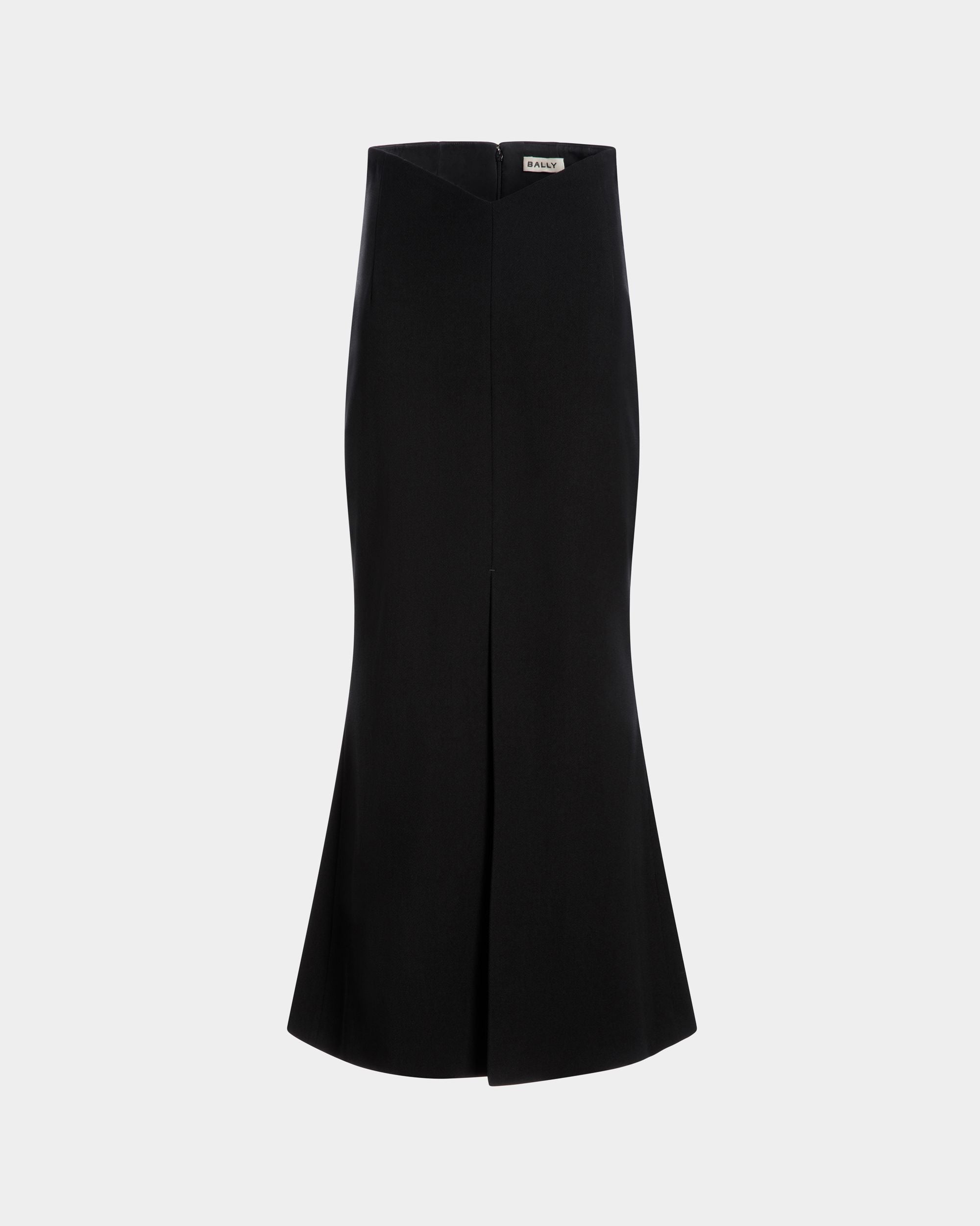 Long Skirt In Black Wool Blend - Femme - Bally - 01