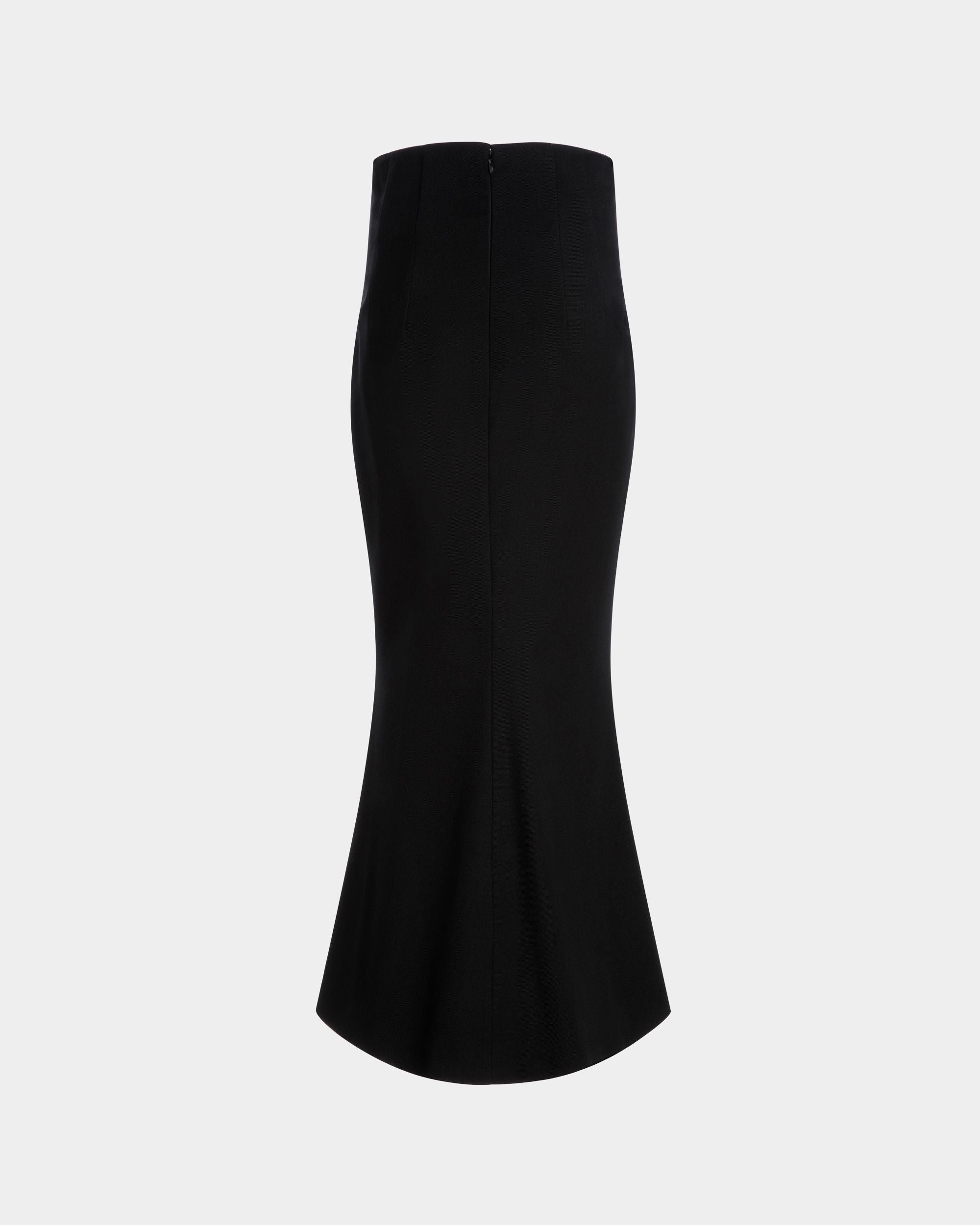 Long Skirt In Black Wool Blend - Femme - Bally - 07
