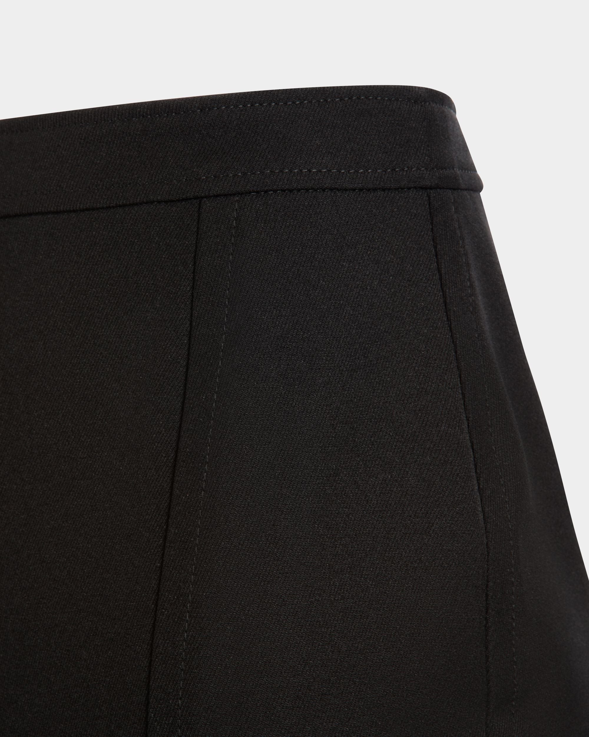 Jupe Midi En Gabardine De Nylon Noire - Femme - Bally - 04