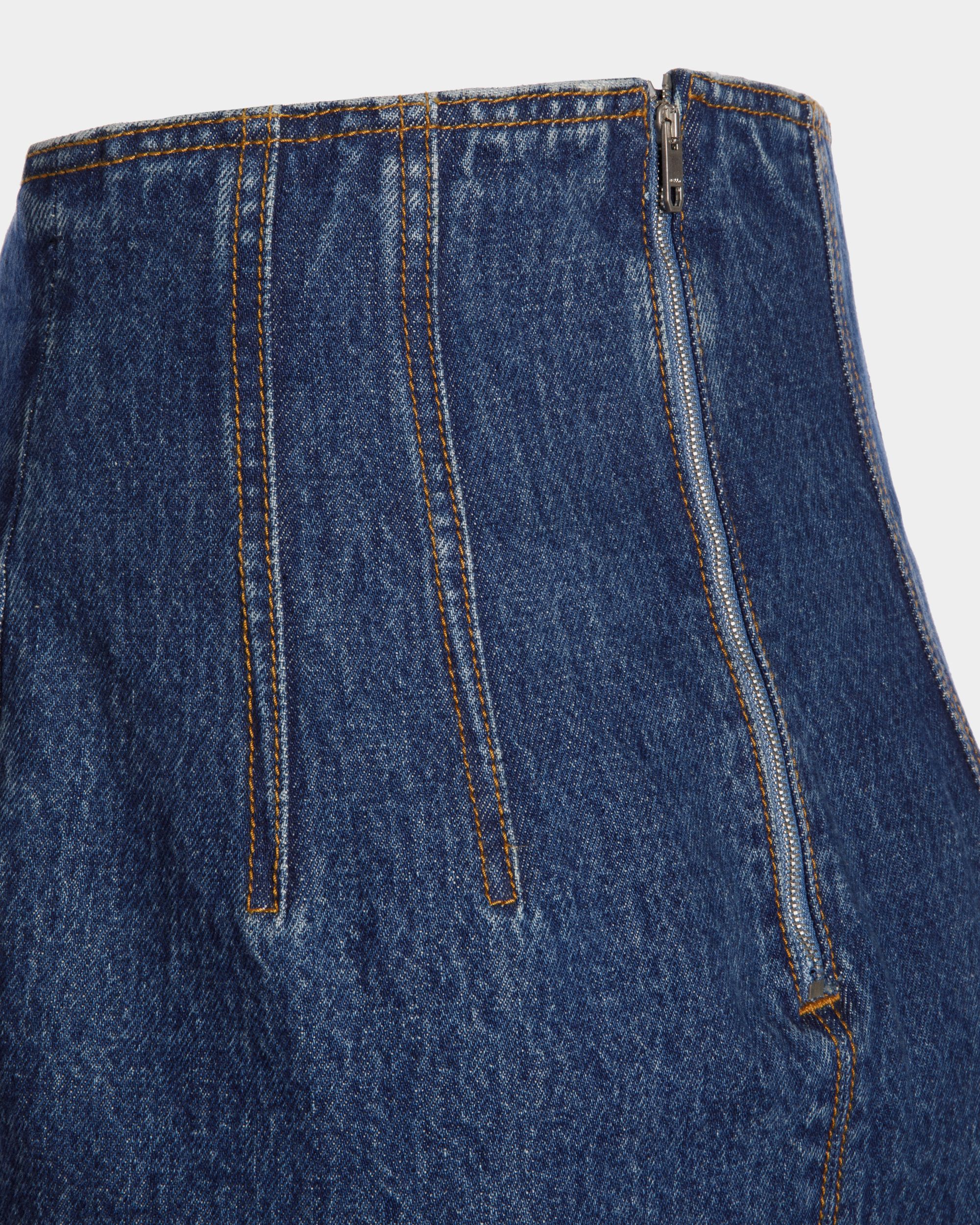 Jupe Longue En Coton Medium Blue - Femme - Bally - 04