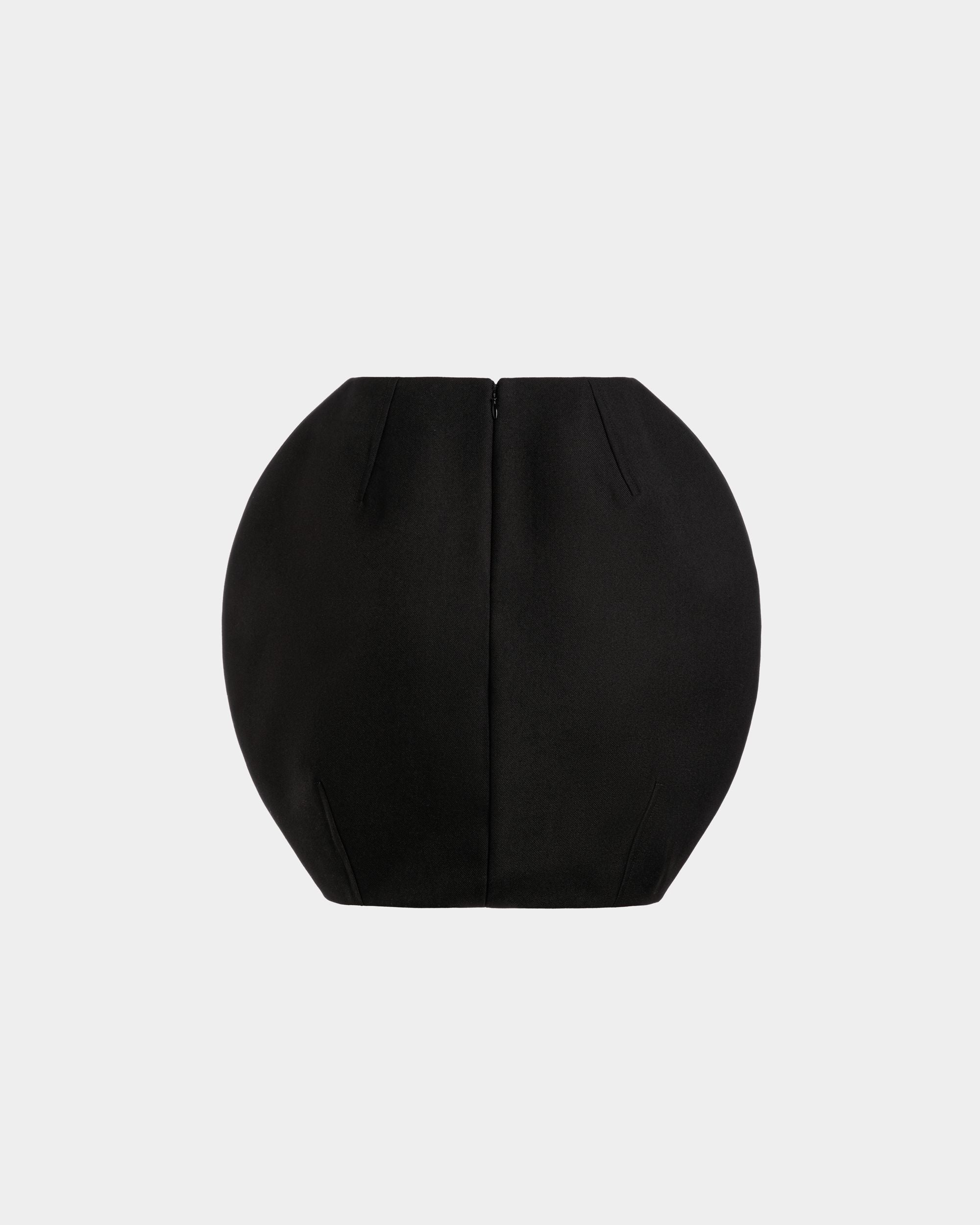 Mini Skirt in Black Wool - Femme - Bally - 03