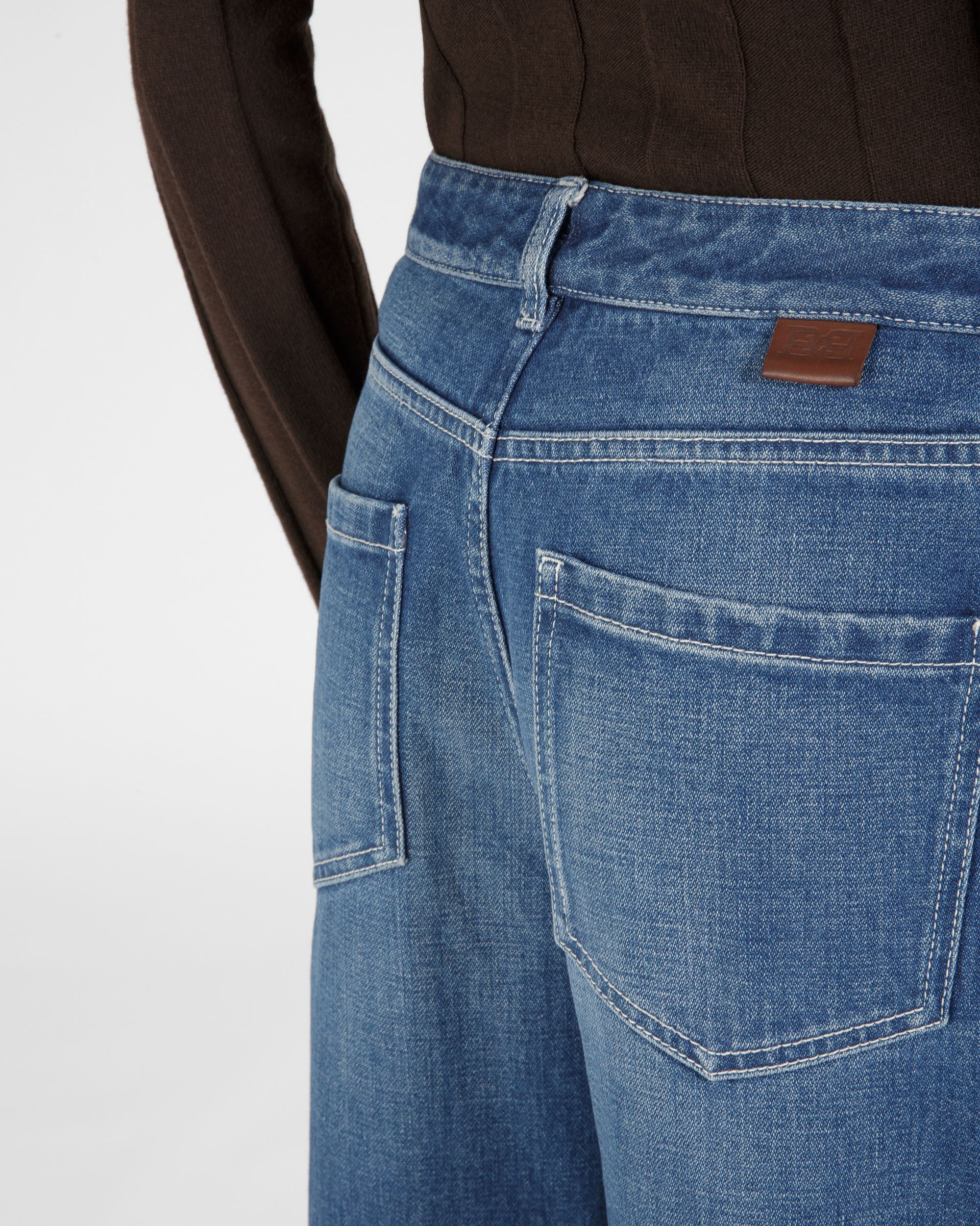 Pantalon En Coton Bleu - Femme - Bally - 02