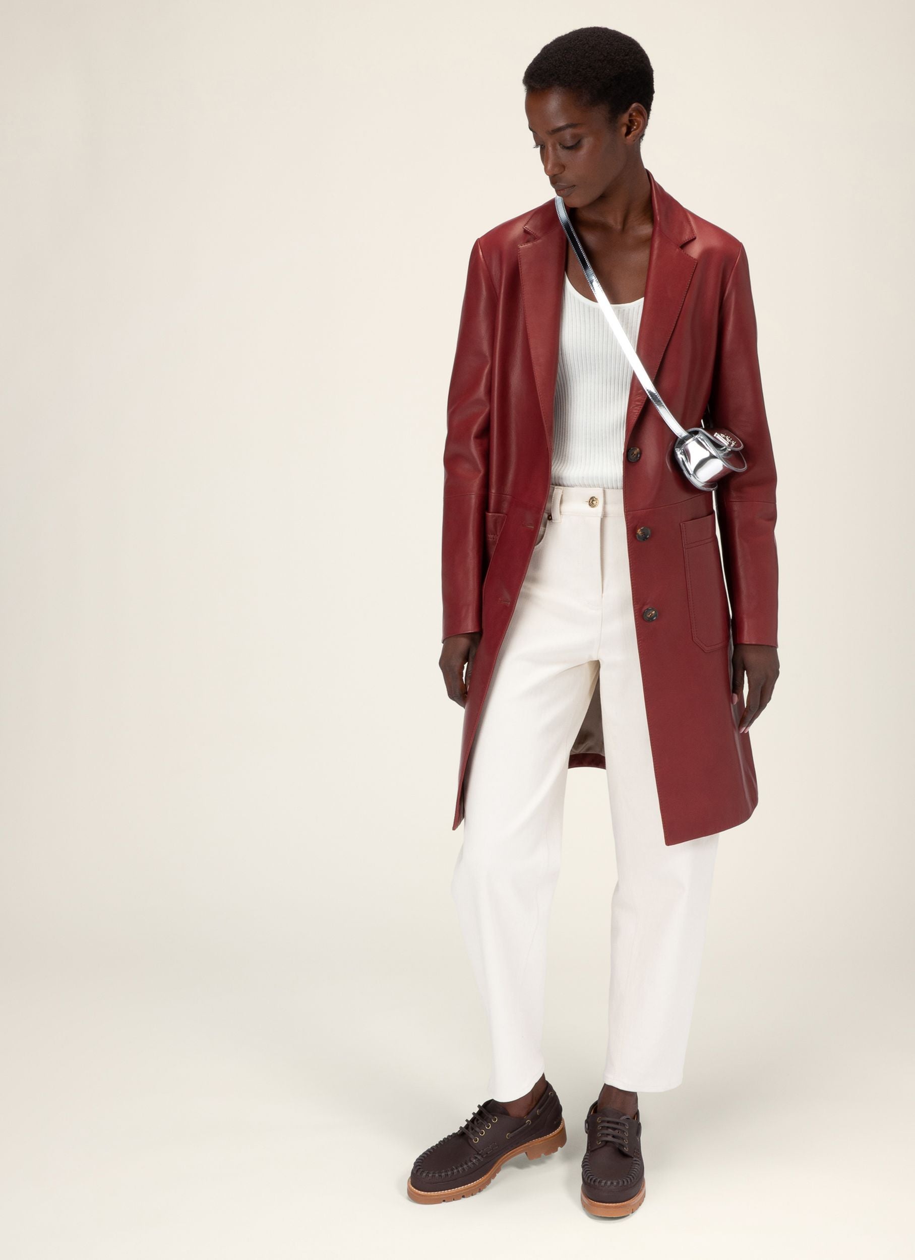 Cotton & Elastane Pants In Bone - Women's - Bally - 05