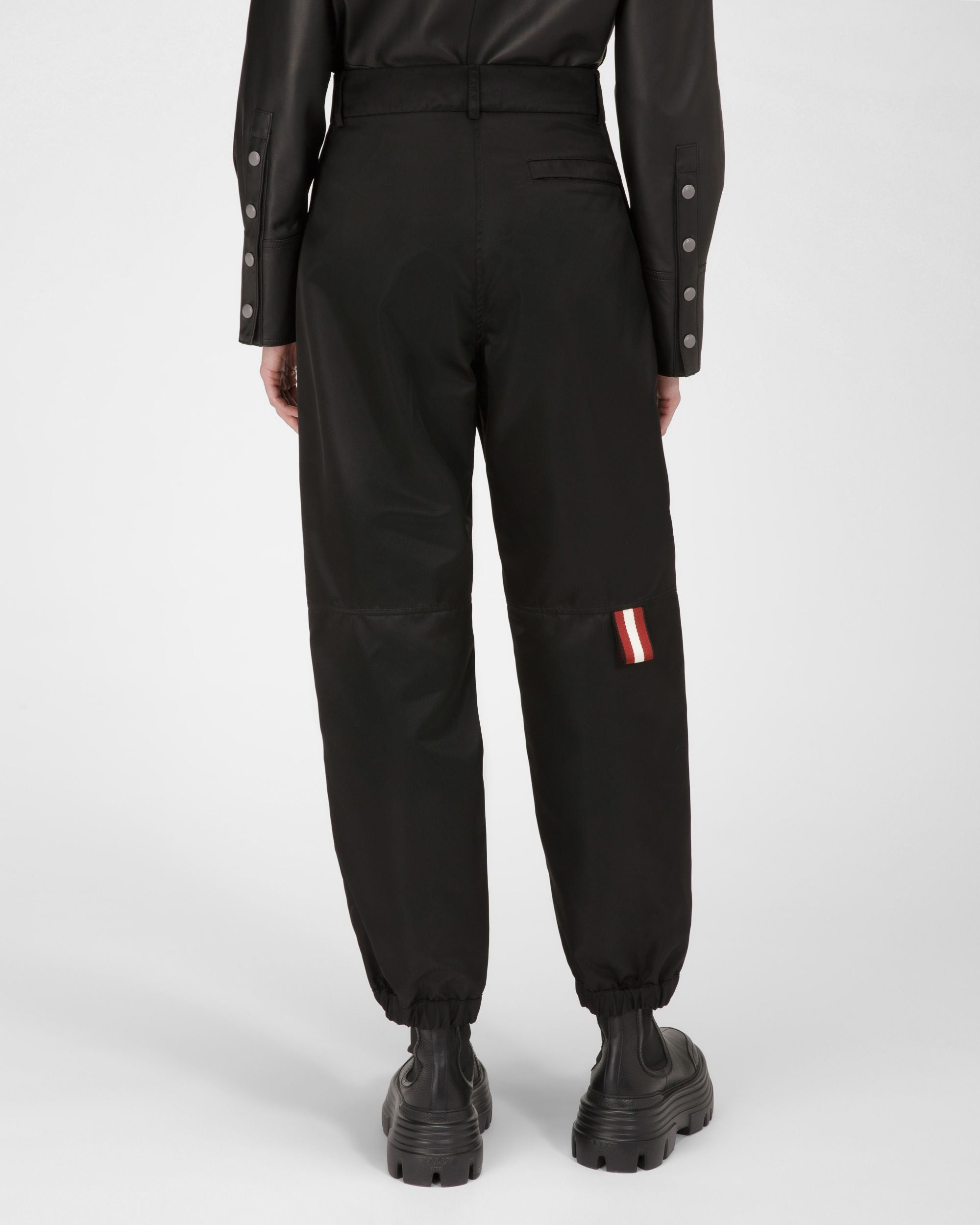 Recycled Nylon Trousers In Black - Women's - Bally - 03