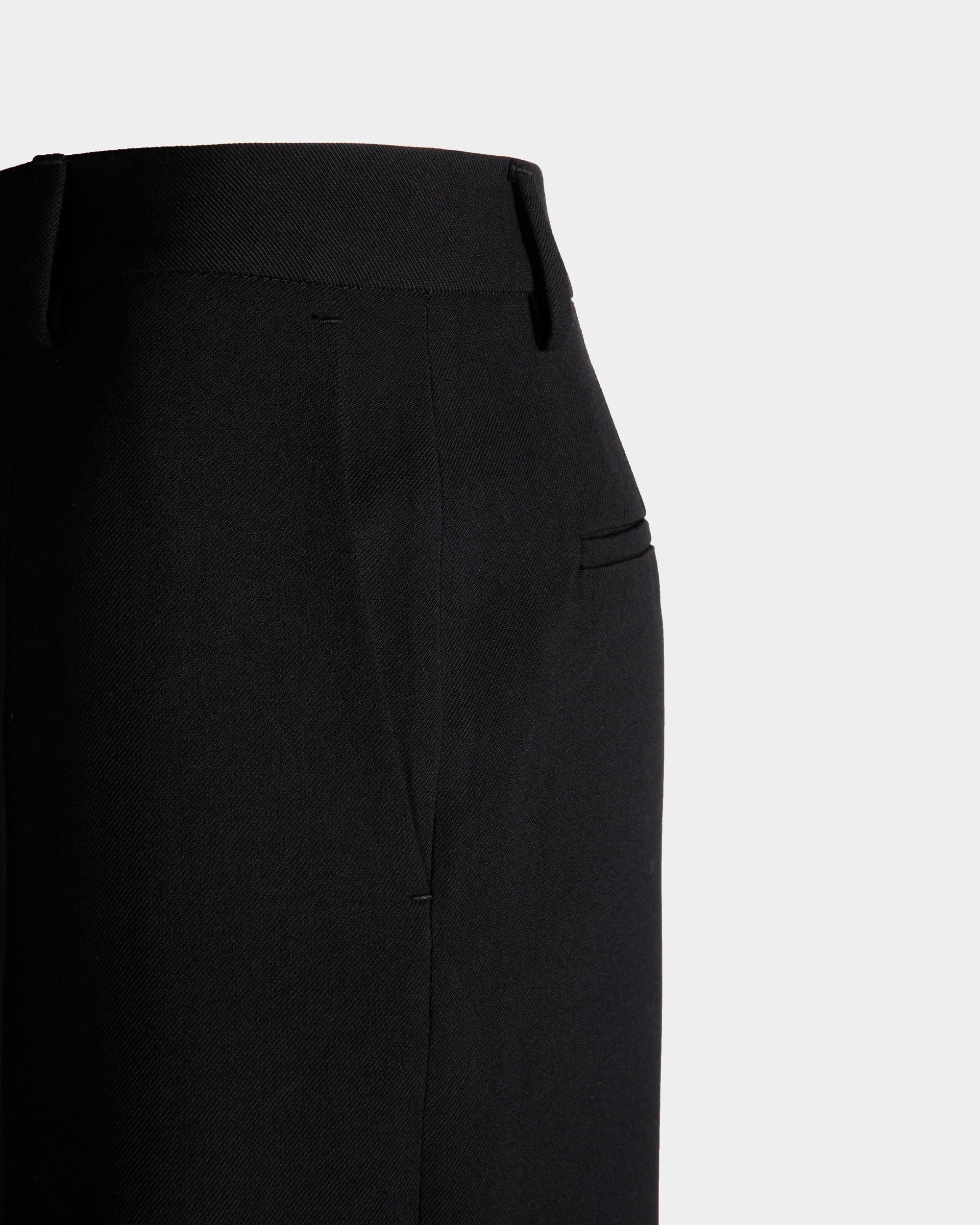 Straight-Leg Pants In Black Wool Blend - Women's - Bally - 02
