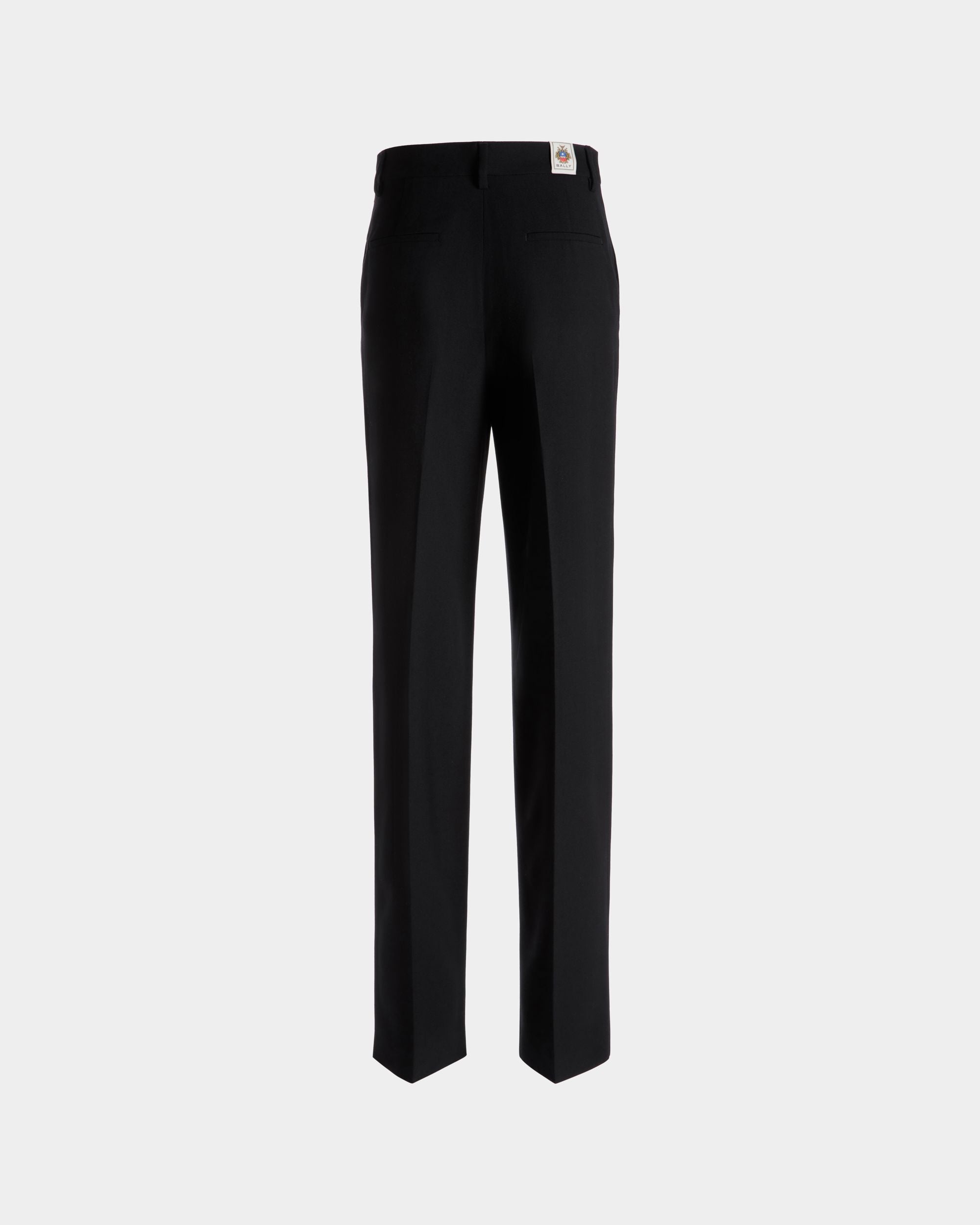 Straight-Leg Pants In Black Wool Blend - Women's - Bally - 03