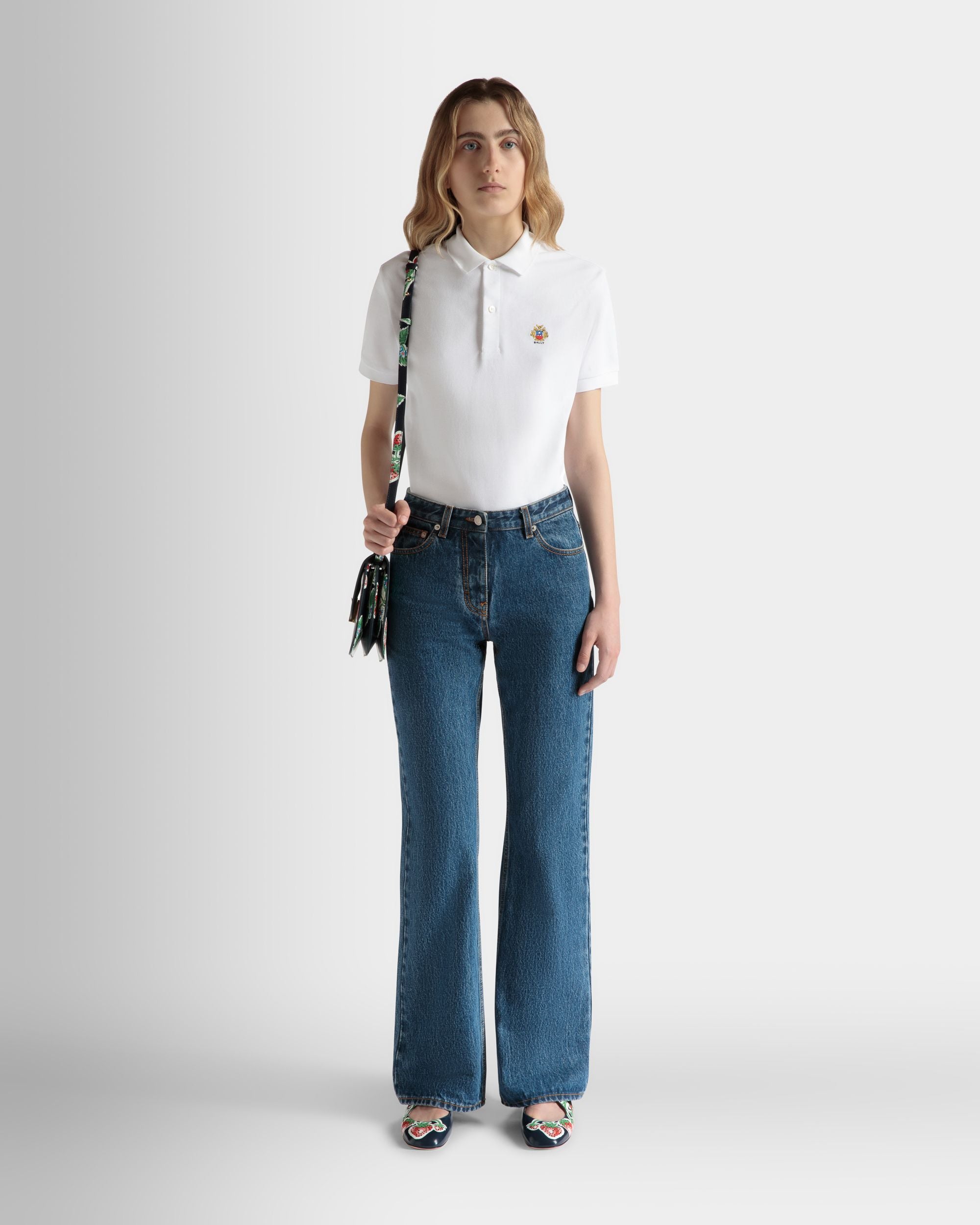 Ausgestellte Jeanshose Aus Baumwolle In Medium Blue - Damen - Bally - 02