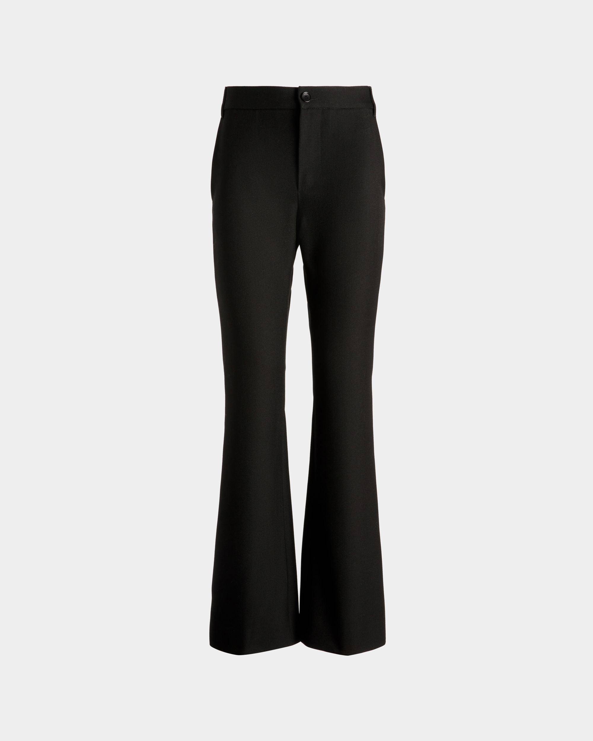 Pantalón Acampanado De Lana Negra - Mujer - Bally - 01